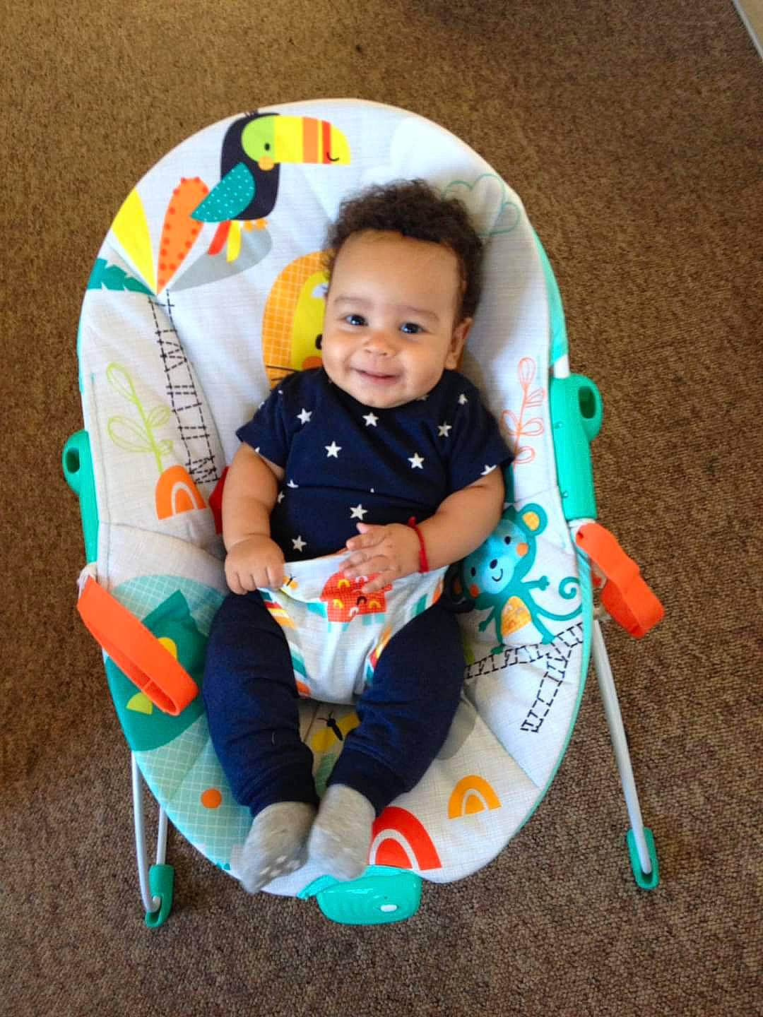 Armando joined the competition — help win amazing prizes! baby, baby_products, baby_toys, child, joy, person, play, product, sitting, smile, toddler, toy