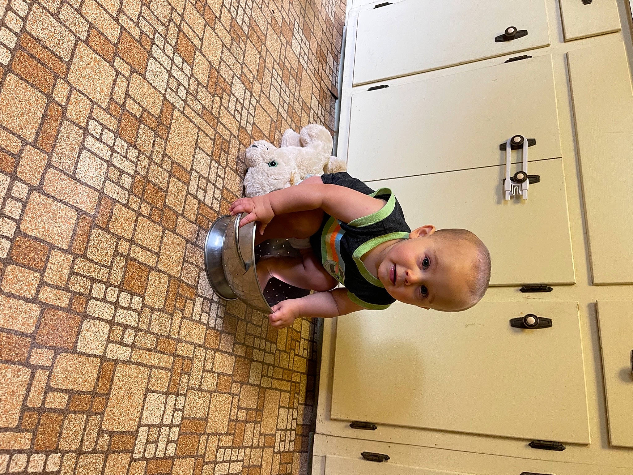 Lincoln joined the competition — help win amazing prizes! baby, brick, brickwork, child, door_handle, fun, gas, happy, locker, machine, metal, person, toddler, toy, wall, wood