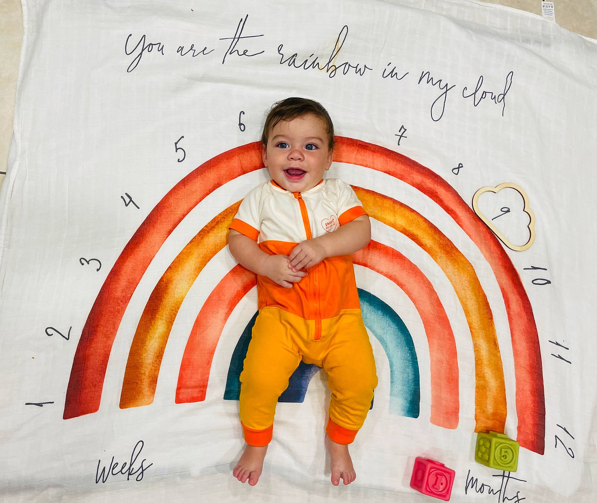 Jensen joined the competition — help win amazing prizes! baby, baby_toddler_clothing, child, circle, event, font, fun, graphics, handwriting, happy, illustration, logo, orange, pattern, person, product, sleeve, smile, t_shirt, toddler