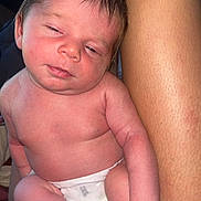 Jase joined the competition — help win amazing prizes! baby, newborn, infant, skin, hair, diaper, bare_chest, sleepy, person, leg, close_up, human, cute, relaxing, resting, child, baby_skin, small_hand, small_foot, indoors