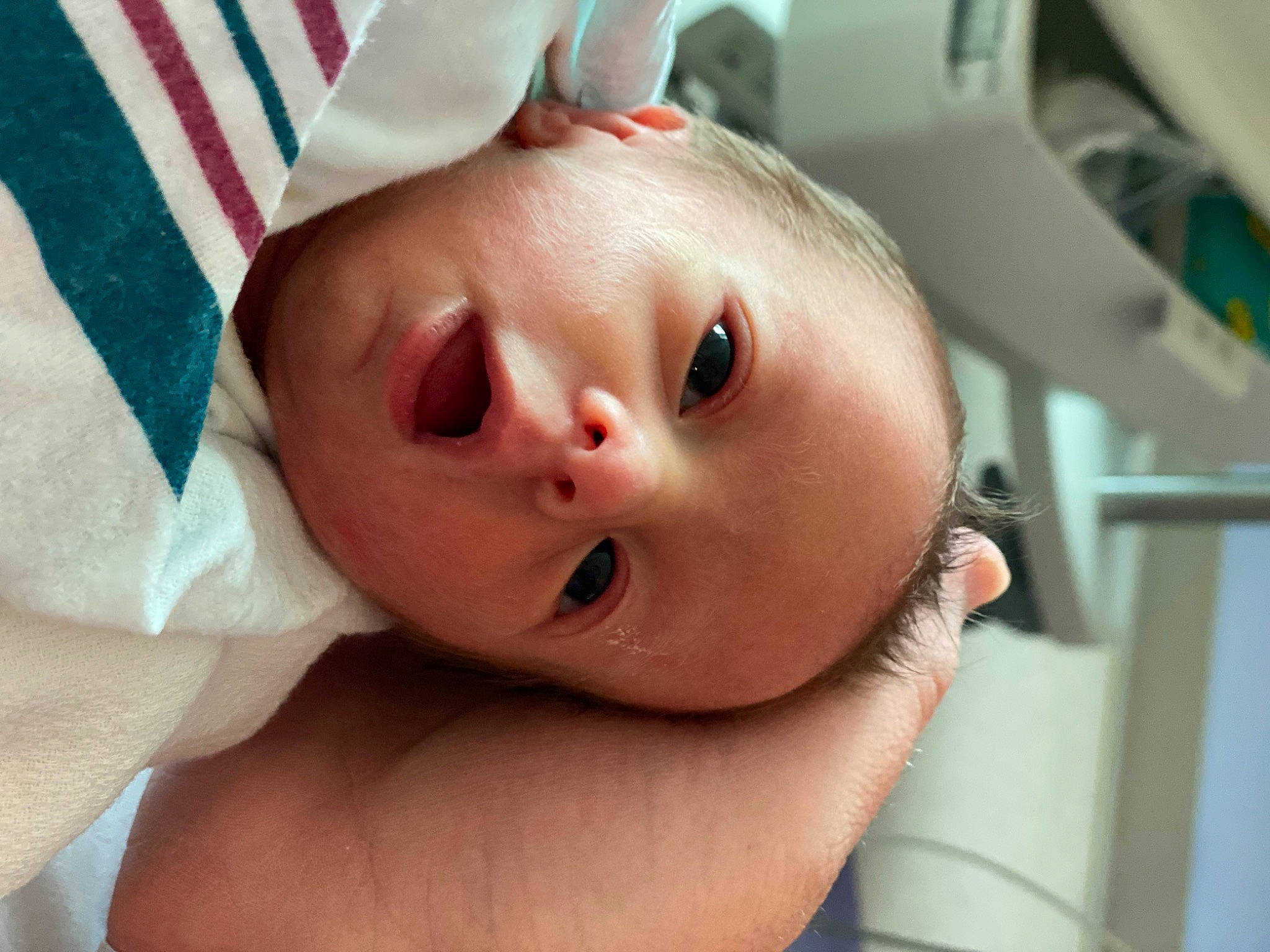 Ella-mae is registered to the contest to win money with this photo: baby, baby_toddler_clothing, cheek, chest, child, comfort, ear, eyebrow, eyelash, forehead, hat, jaw, linens, lip, mouth, neck, nose, person, skin, smile