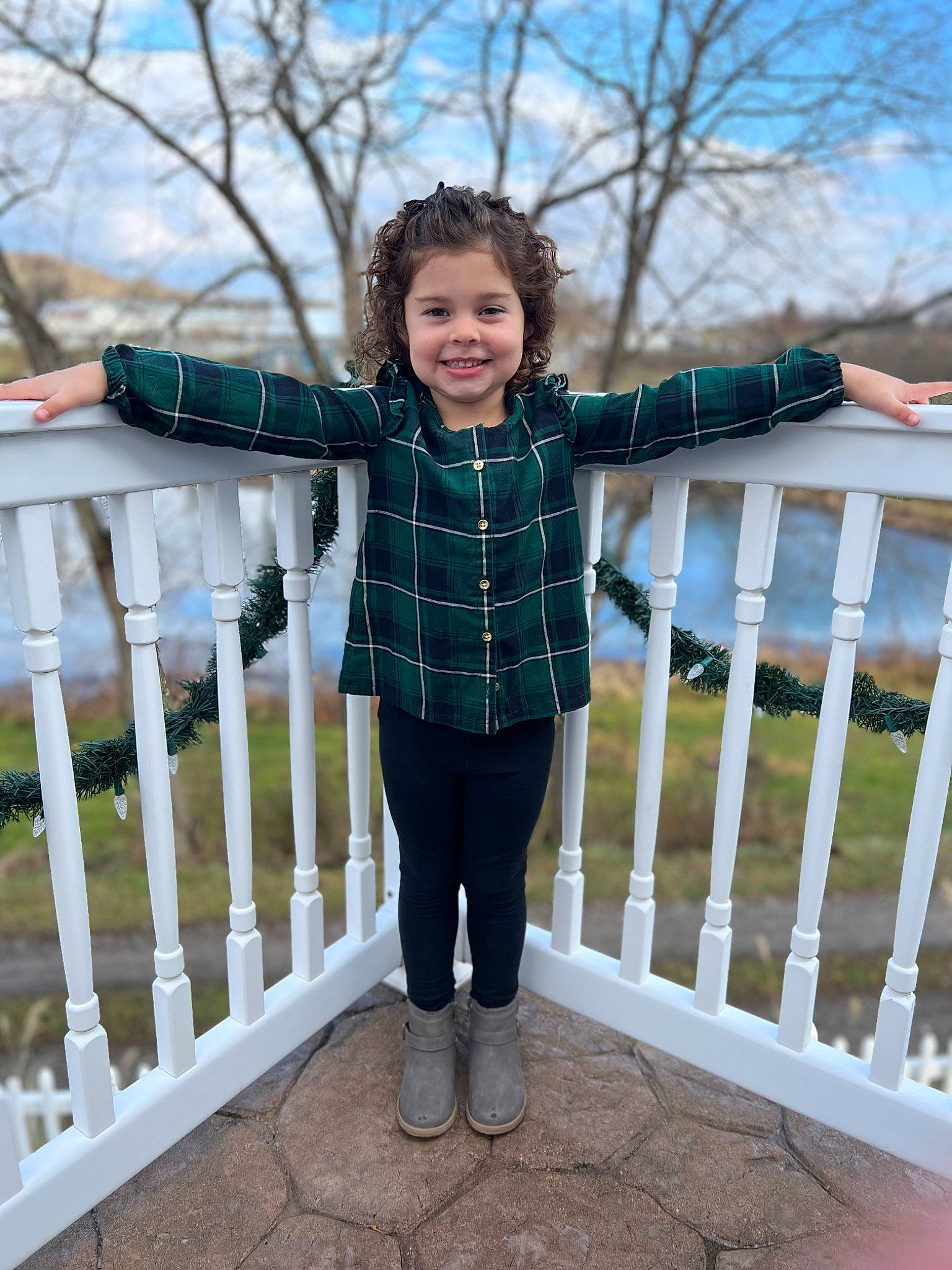 Ruby joined the competition — help win amazing prizes! cloud, electric_blue, face, fence, freezing, fun, fur, grass, handrail, happy, head, joy, leisure, pattern, person, scarf, sky, sleeve, smile, thigh