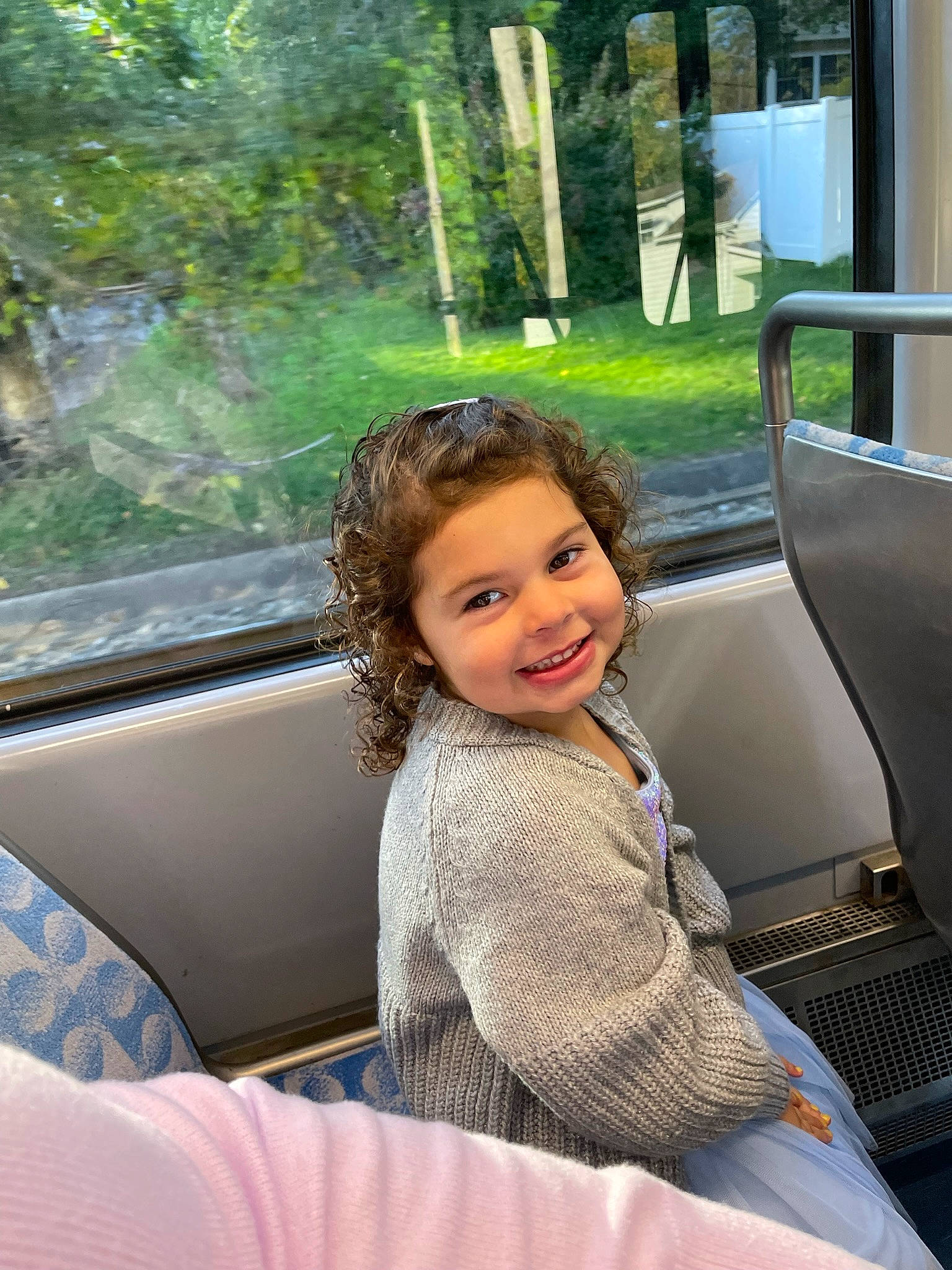 Ruby joined the competition — help win amazing prizes! auto_part, automotive_design, automotive_exterior, comfort, face, family_car, fun, grass, happy, joy, leisure, mammal, motor_vehicle, person, plant, sitting, smile, toddler, travel, tree