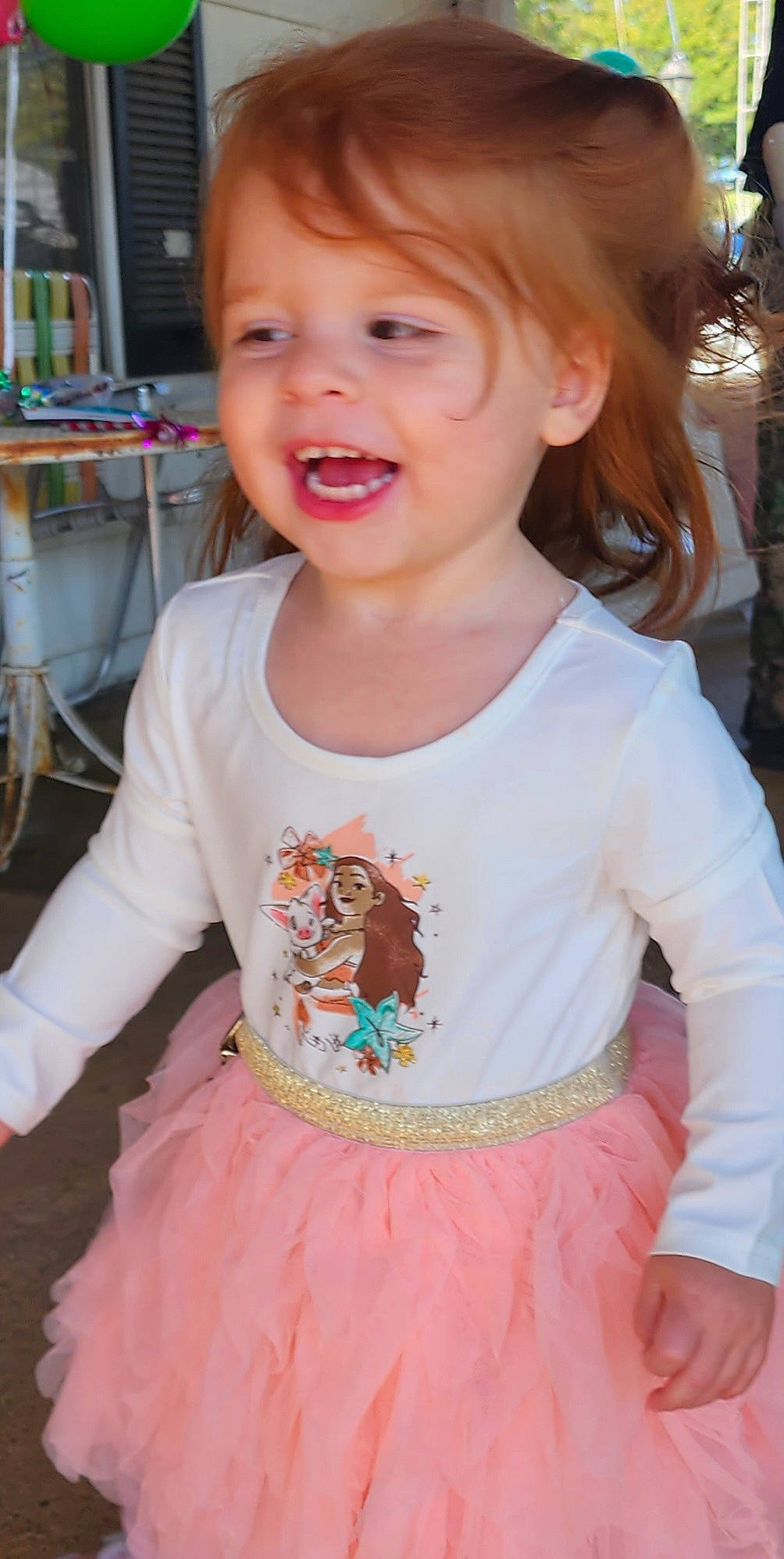 Adilynn is registered to the contest to win money with this photo: baby_toddler_clothing, blond, cheek, child, clothing, eye, eyelash, hair, hairstyle, happy, iris, lip, organ, pattern, person, pink, skin, sleeve, smile, t_shirt
