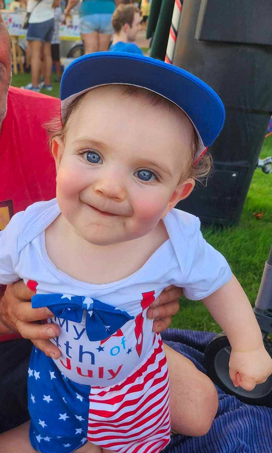 Cayden joined the competition — help win amazing prizes! baby_toddler_clothing, baseball_cap, blue, cap, child, cool, electric_blue, fun, happy, hat, headgear, joy, leisure, lip, mouth, person, recreation, red, skin, smile