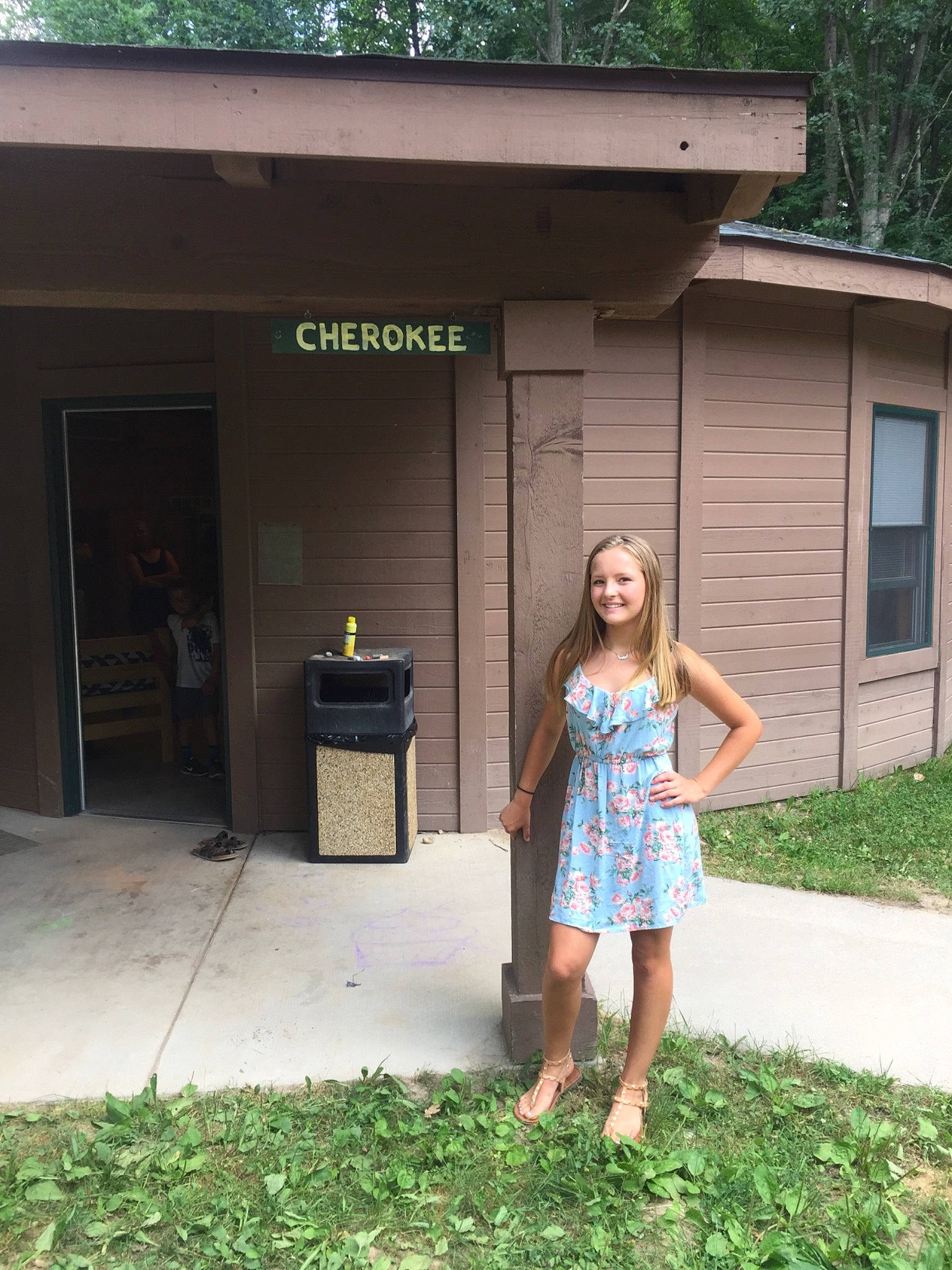 Caydence joined the competition — help win amazing prizes! backyard, day, fun, girl, grass, home, house, joy, outdoor_structure, person, recreation, tree, vacation, yard