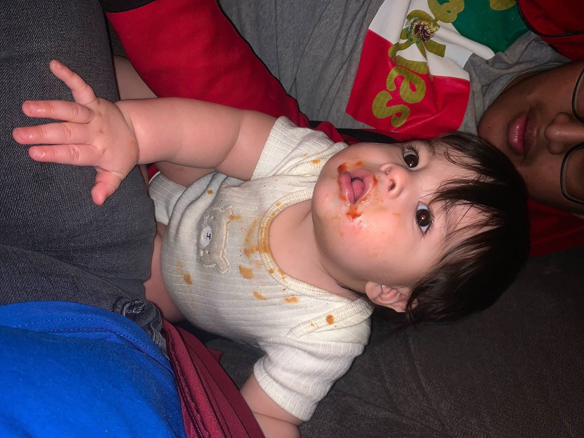 Miguel joined the competition — help win amazing prizes! arm, baby, baby_toddler_clothing, cheek, chin, comfort, eye, face, facial_expression, finger, fun, gesture, head, headwear, human_body, iris, mouth, nose, person, skin