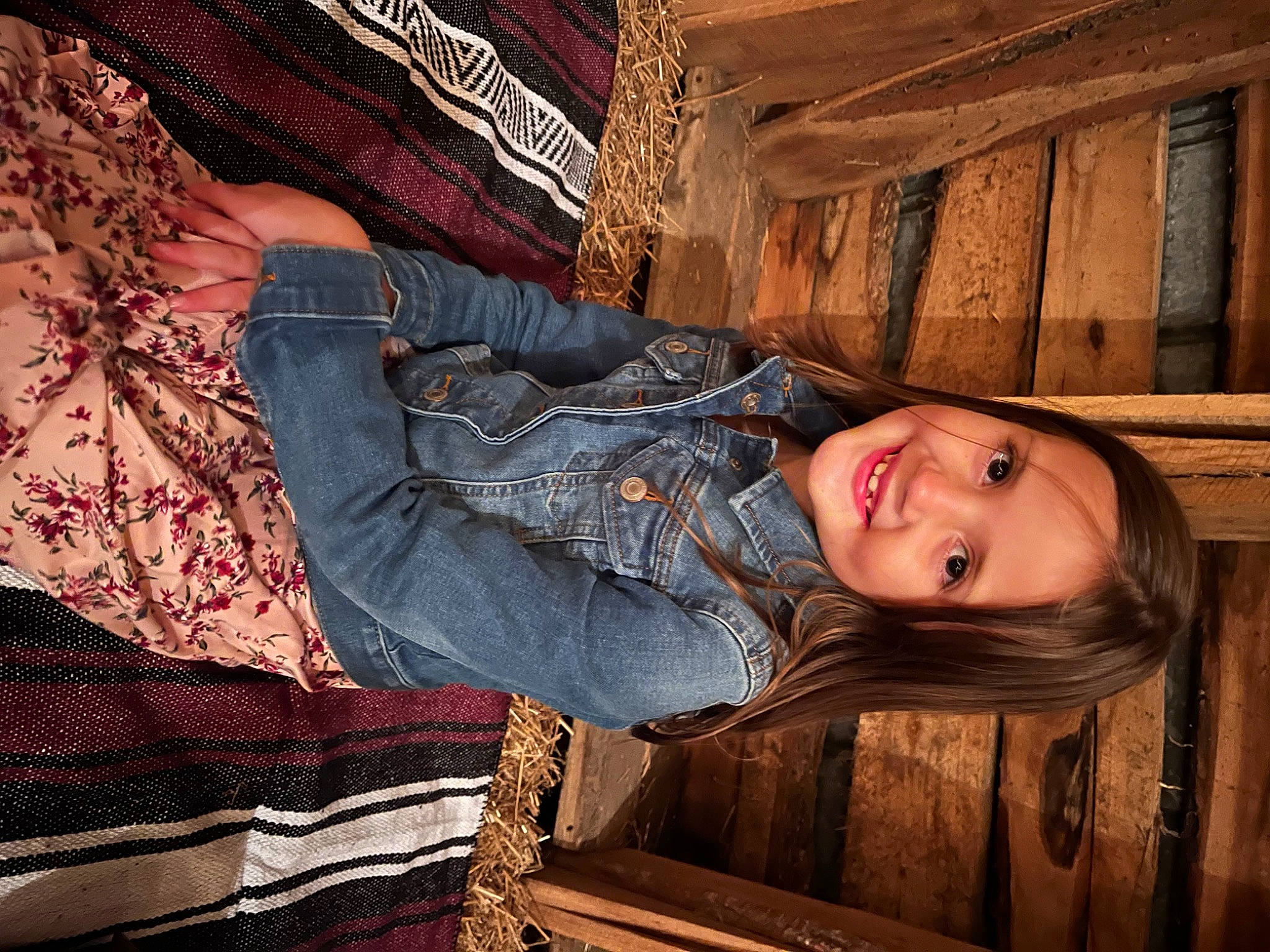 Julianna is registered to the contest to win money with this photo: blond, brown_hair, cool, couch, denim, flash_photography, fun, happy, human_body, human_leg, jeans, joy, mouth, pattern, person, sitting, smile, textile, tints_and_shades, tree