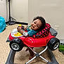 Princeton joined the competition — help win amazing prizes! toddler, baby_walker, child, smiling, curly_hair, indoor, floor, vacuum_cleaner, toy, red, black, blue_bag, play, happy, person, footwear_free, plastic, walker, baby, candid