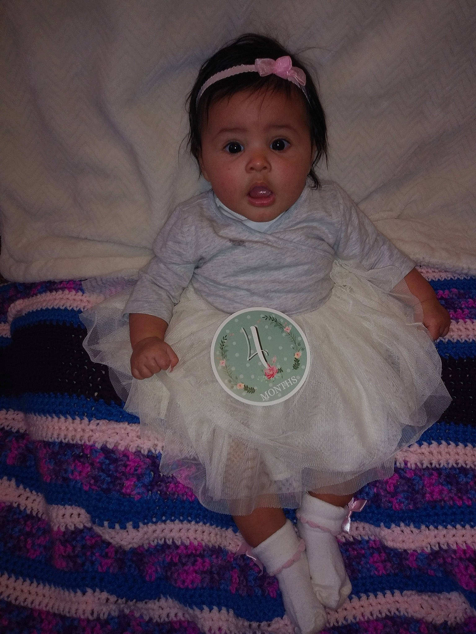 Annalia is registered to the contest to win money with this photo: baby, baby_products, baby_toddler_clothing, child, costume, person, pink, smile, surprise, textile, toddler