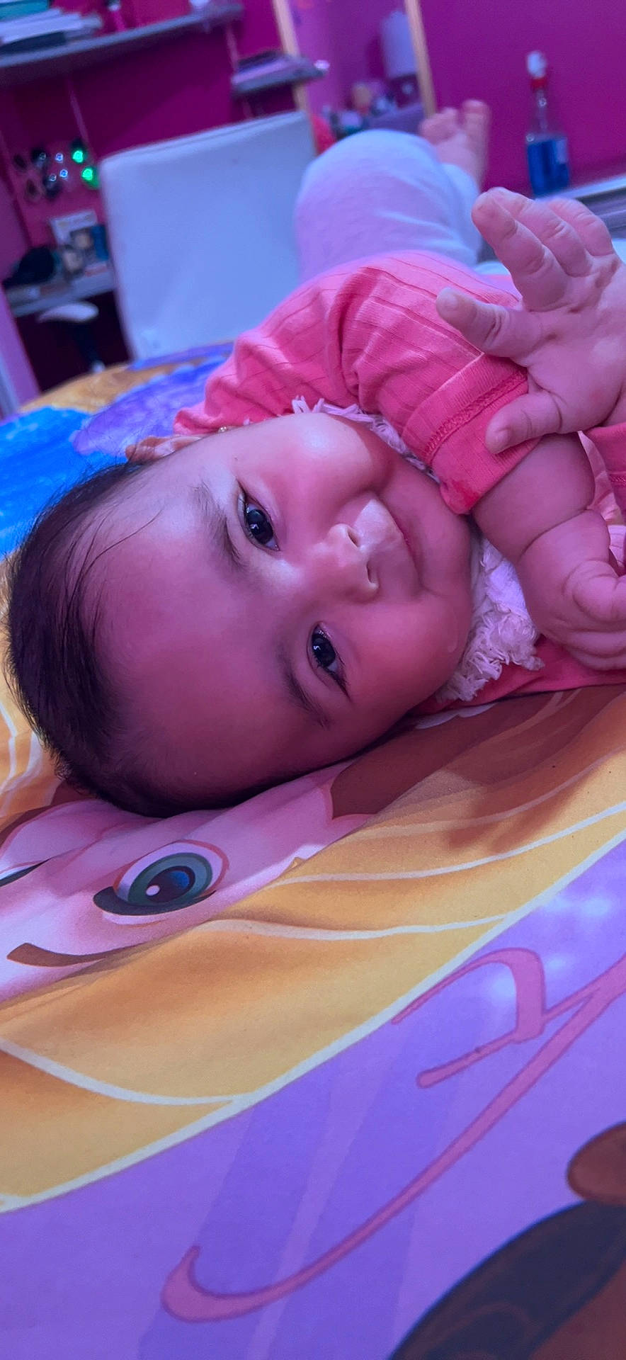 Ema joined the competition — help win amazing prizes! beauty, cheek, child, chin, close_up, electric_blue, eyebrow, eyelash, fun, iris, leisure, lip, magenta, mouth, nose, person, pink, purple, skin, toddler