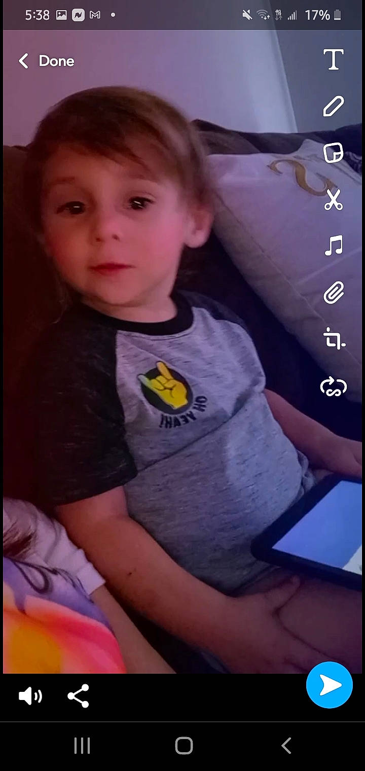 Chasten joined the competition — help win amazing prizes! cheek, child, display_device, electronic_device, eye, face, fun, gadget, happy, iris, multimedia, nose, person, photo_caption, play, room, shirt, sitting, sleeve, t_shirt