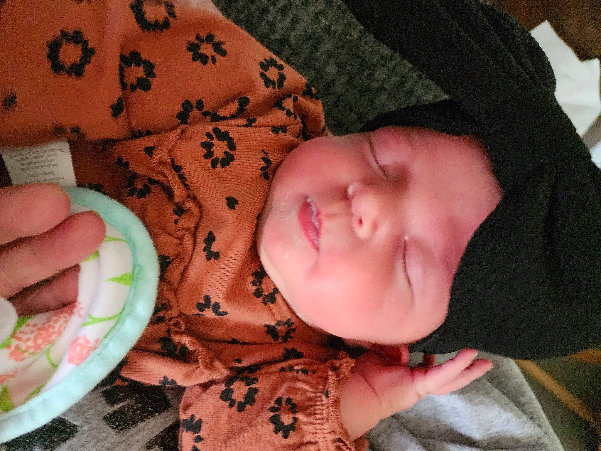 Ellianna joined the competition — help win amazing prizes! baby, baby_food, baby_toddler_clothing, cheek, child, comfort, drinkware, eyelash, finger, food, headwear, lip, mouth, nail, nose, pattern, person, skin, sleeve, tableware