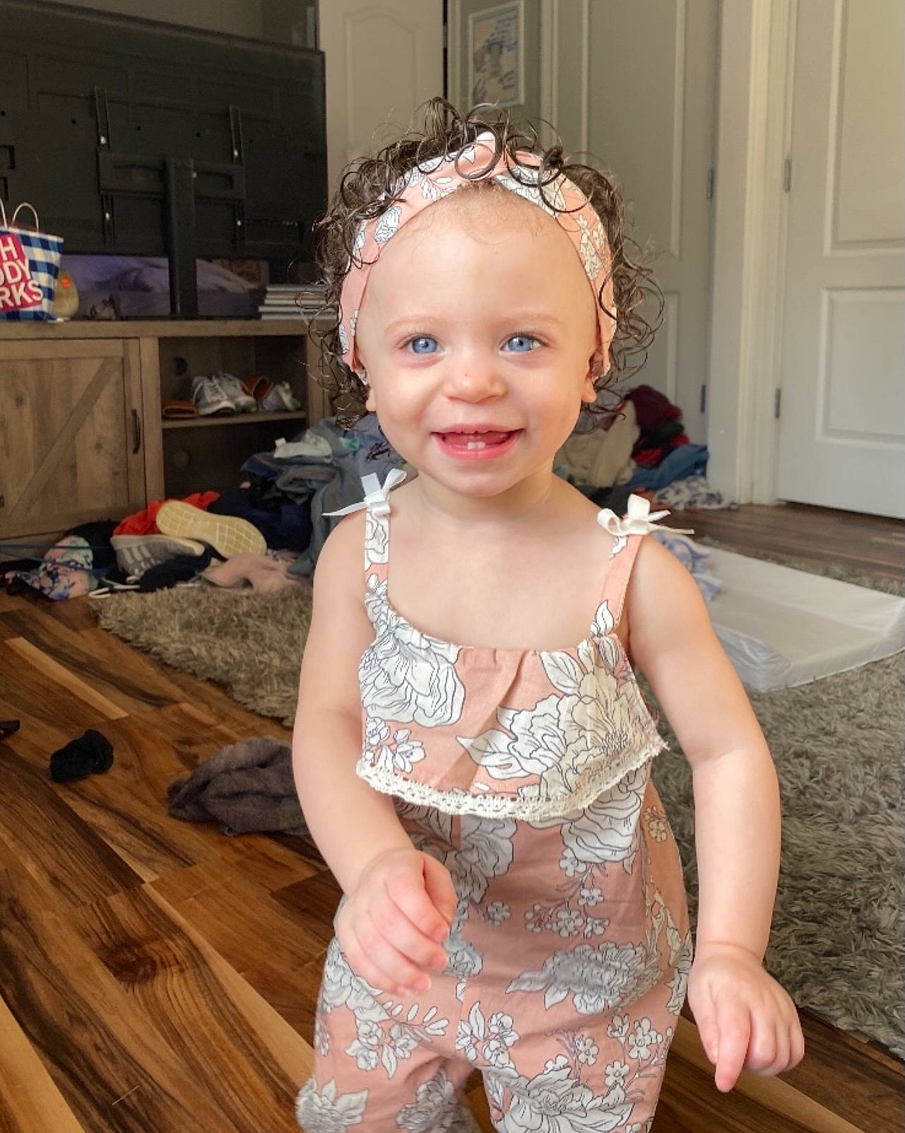 Zaylee joined the competition — help win amazing prizes! baby_toddler_clothing, child, chin, door, embellishment, event, eye, face, fashion_design, flooring, hair, happy, head, headwear, iris, jewellery, joy, person, pink, skin
