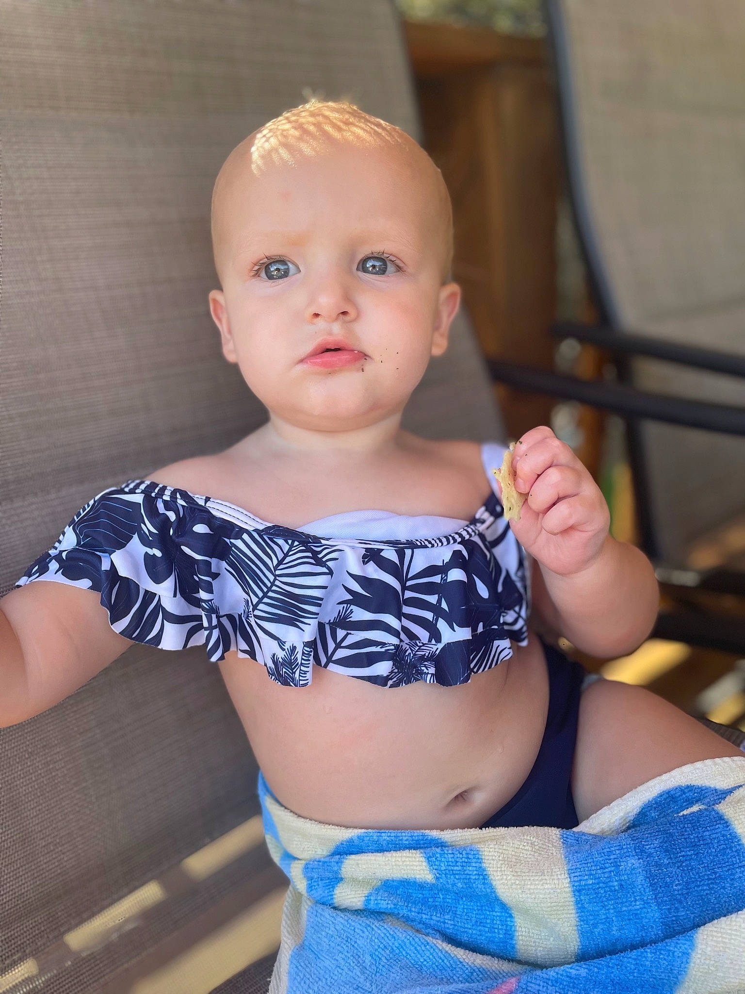 Ansleigh joined the competition — help win amazing prizes! abdomen, baby, baby_toddler_clothing, chair, chest, elbow, electric_blue, human_body, iris, joint, navel, person, shoulder, skin, stomach, t_shirt, thigh, toddler, trunk, undergarment