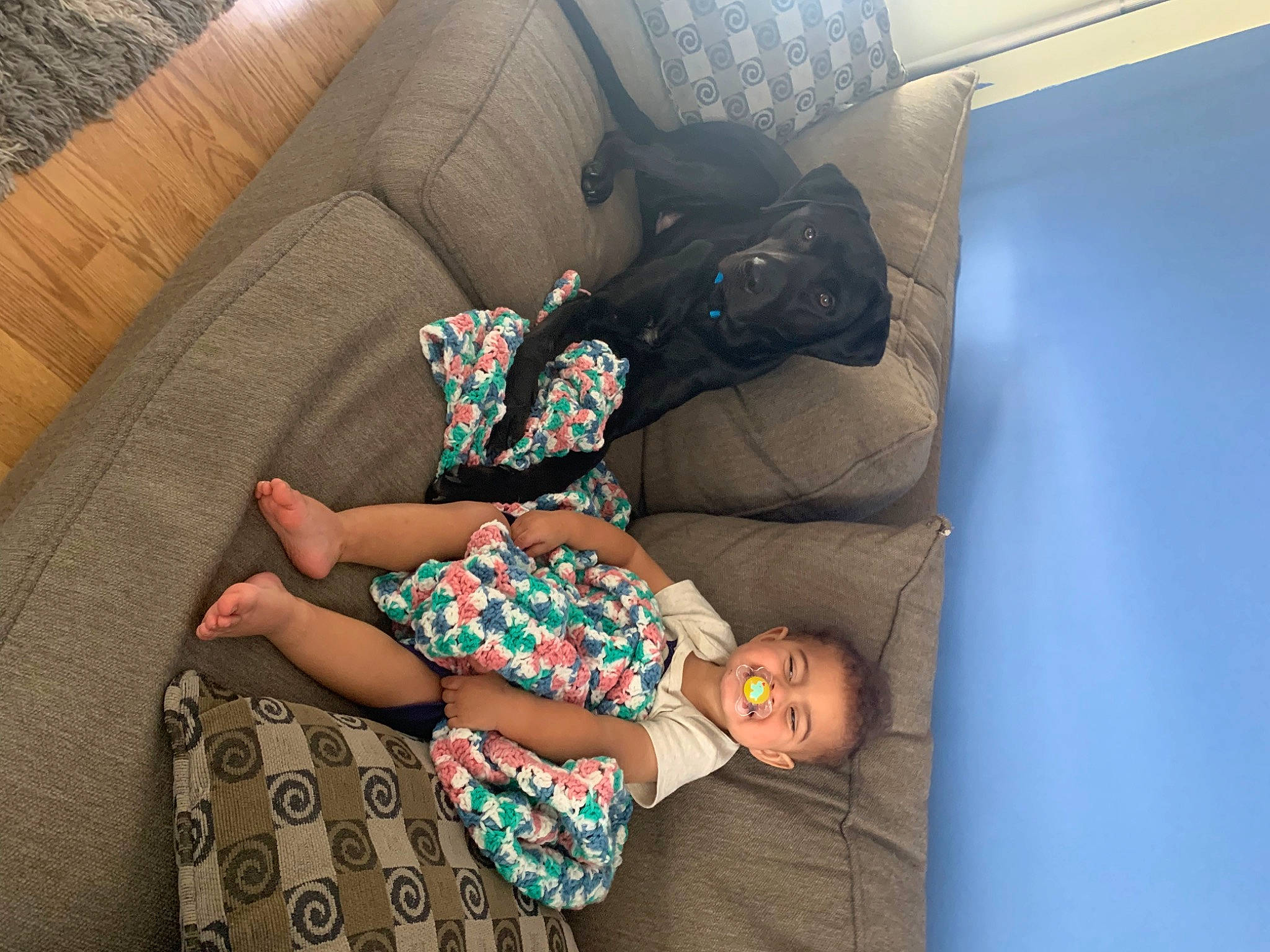 Grayson joined the competition — help win amazing prizes! baby, baby_toddler_clothing, bedtime, car_seat, child, comfort, couch, electric_blue, human_leg, lap, linens, nap, pattern, person, room, sitting, sleep, textile, toddler