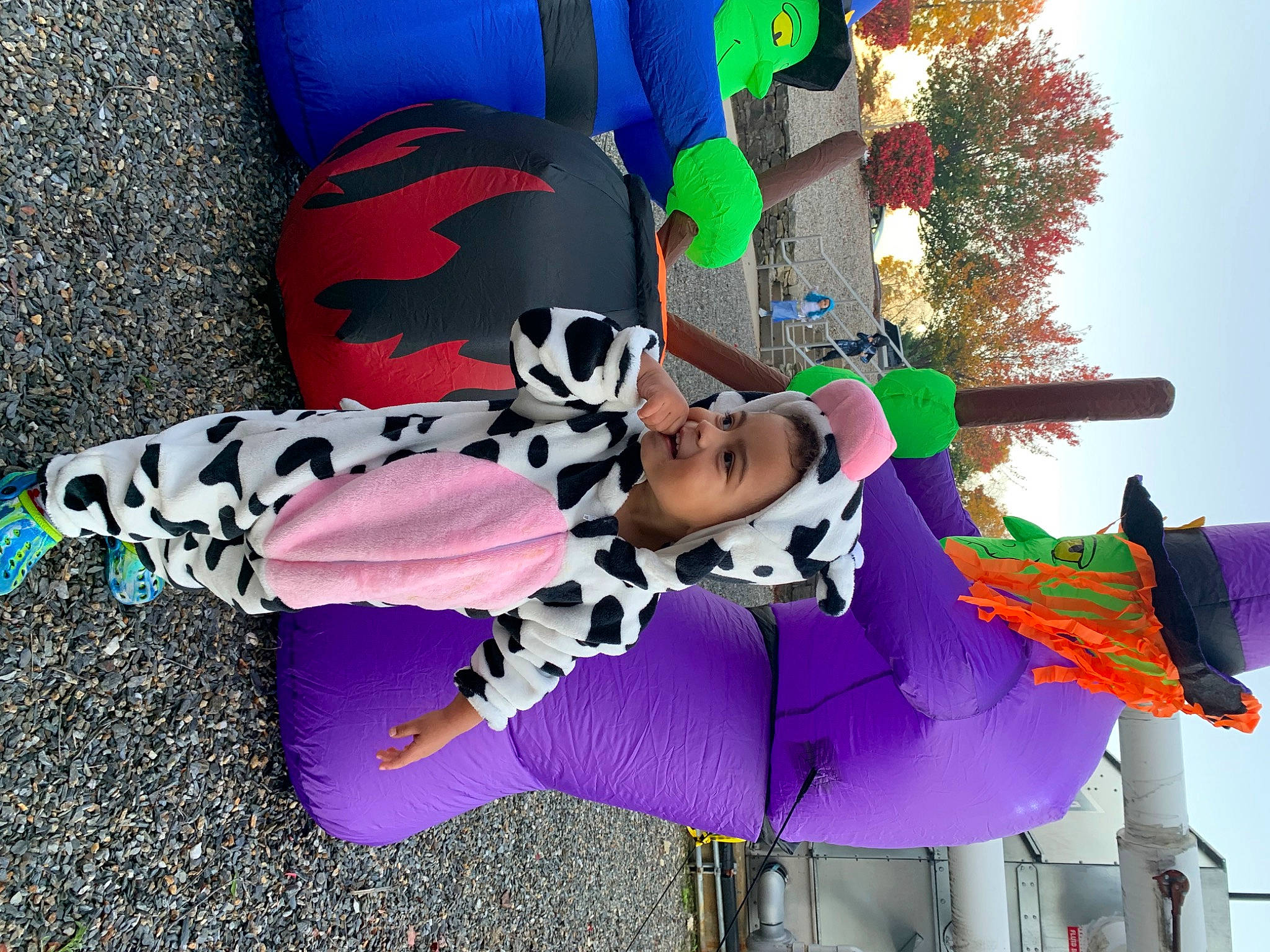 Grayson joined the competition — help win amazing prizes! carmine, costume, costume_hat, event, fictional_character, fun, hat, holiday, leisure, magenta, pattern, person, plant, playing_in_the_snow, purple, recreation, sky, snow, toddler, tree