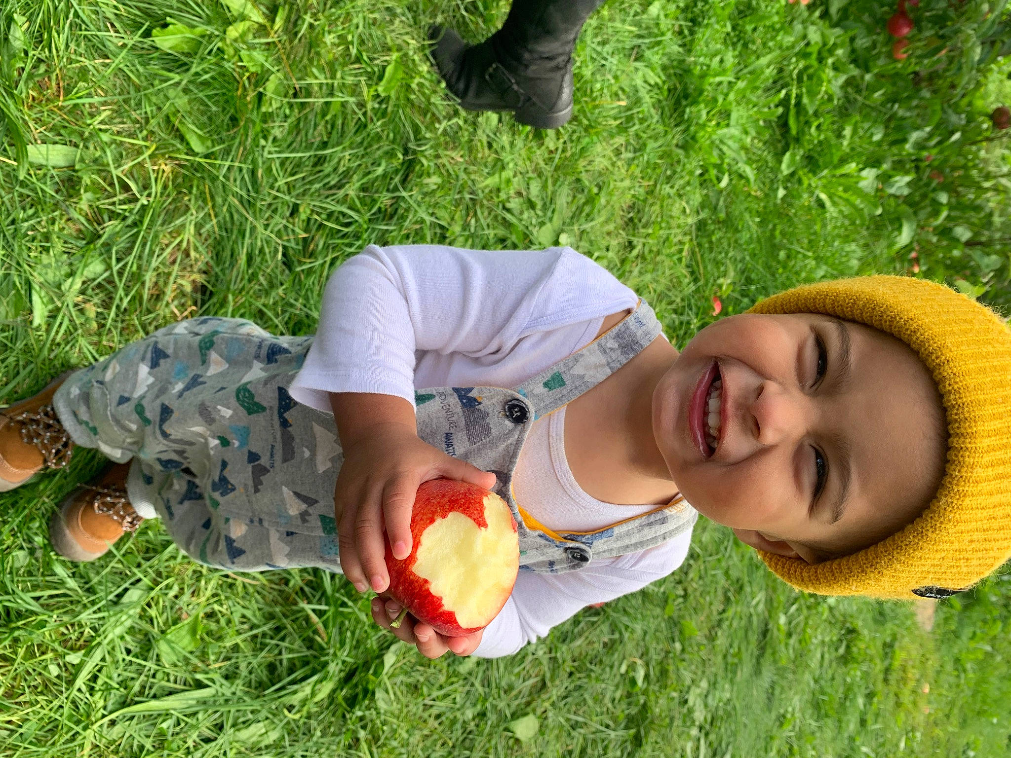Grayson joined the competition — help win amazing prizes! baby_toddler_clothing, ball, fun, grass, grass_family, grassland, groundcover, happy, hat, headwear, lawn, leaf, leisure, mammal, meadow, people_in_nature, person, plant, recreation, smile