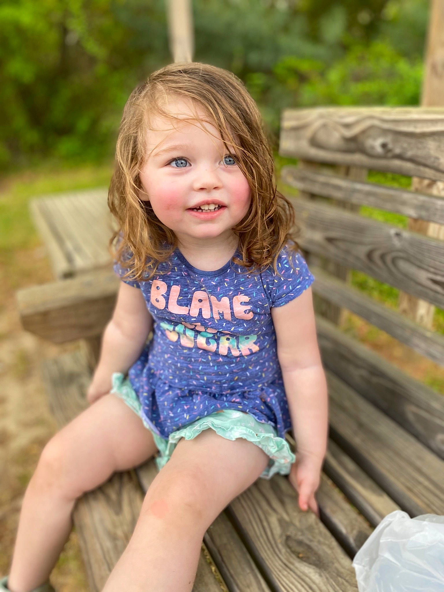 Luciana joined the competition — help win amazing prizes! beauty, blond, child, child_model, eye, fawn, grass, happy, person, photography, portrait_photography, shorts, sitting, skin, smile, summer, toddler, tree, vacation