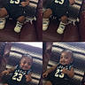 Kevion joined the competition — help win amazing prizes! baby, child, infant, sneakers, clothing, jordan_23, blanket, chair, leather, portrait, smile, happy, sitting, cute, indoor, four_panel, collage, person, footwear, casual