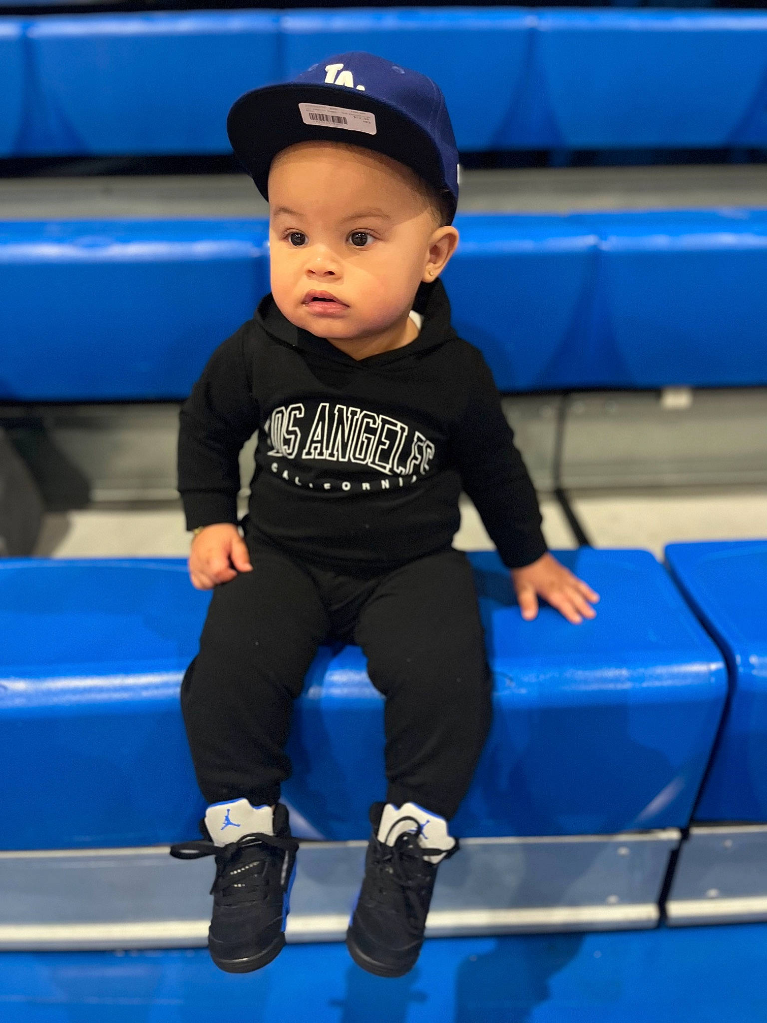 Ace joined the competition — help win amazing prizes! automotive_exterior, baby, baby_toddler_clothing, baseball_cap, blue, bumper, cap, child, electric_blue, flash_photography, fun, hat, leisure, person, recreation, sitting, sports, sportswear, t_shirt, toddler