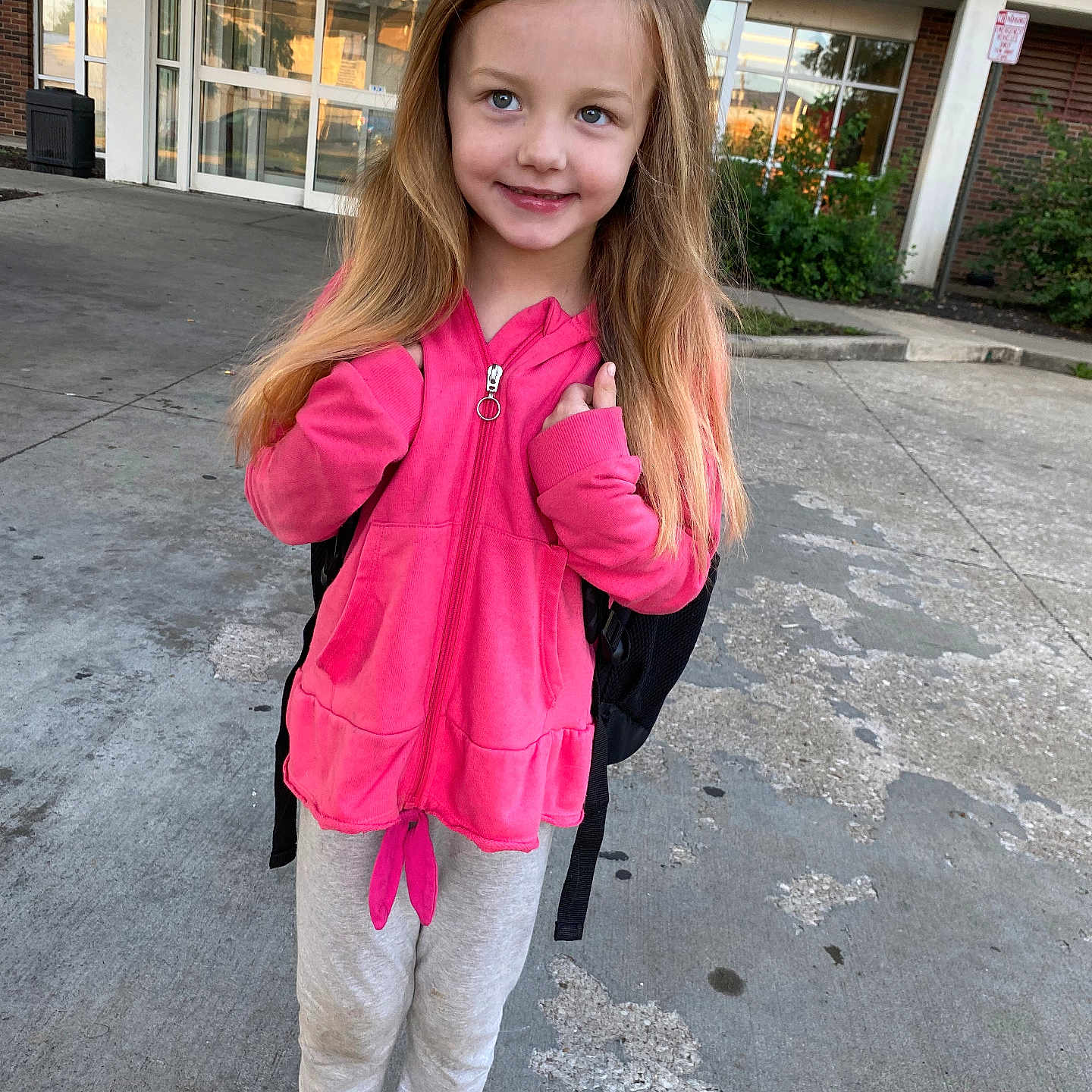 Annabeth joined the competition — help win amazing prizes! blonde, brownhair, child, city, clothing, coat, face, female, girl, hair, head, jacket, pants, person, photography, portrait, road, standing, street, urban