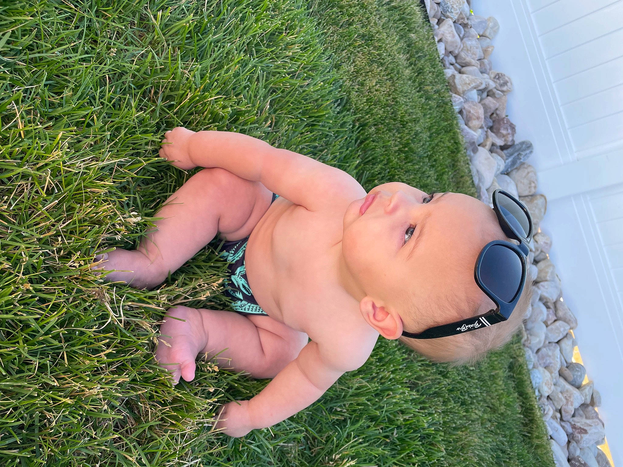 Baynx joined the competition — help win amazing prizes! abdomen, baby, chest, eye, eyewear, foot, grass, grassland, happy, headwear, human_body, human_leg, lawn, leisure, meadow, people_in_nature, person, plant, thigh, thumb