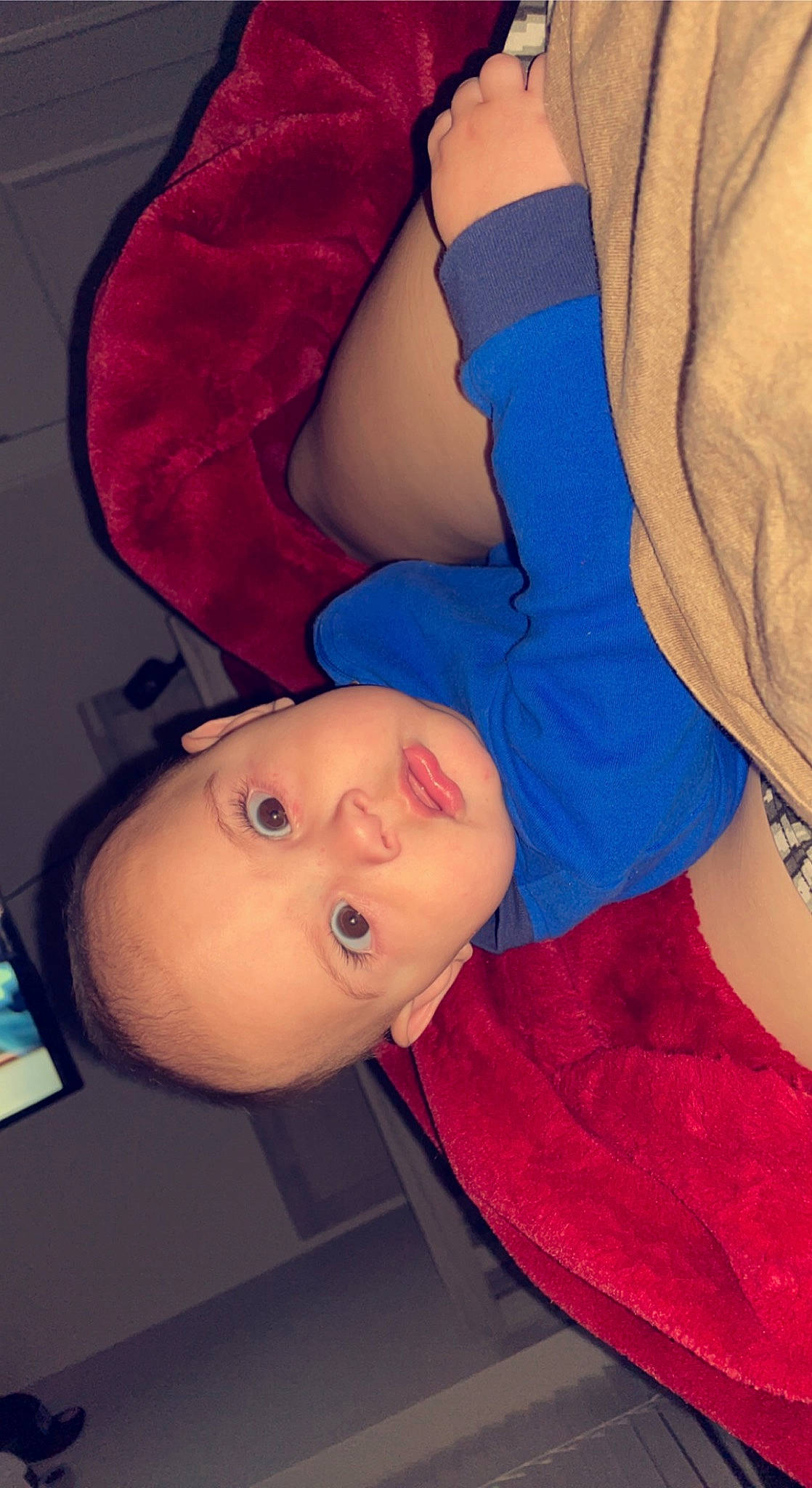 Baynx joined the competition — help win amazing prizes! baby, cheek, child, chin, comfort, costume, elbow, electric_blue, eye, gesture, head, lip, magenta, mouth, nose, orange, outerwear, person, sleeve, textile