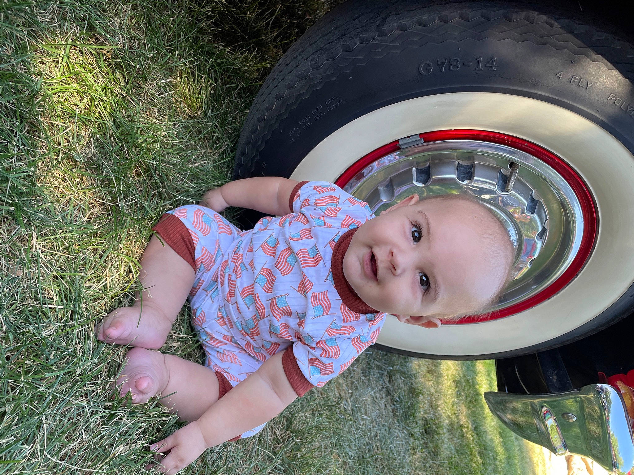 Baynx joined the competition — help win amazing prizes! alloy_wheel, automotive_lighting, automotive_tire, baby_toddler_clothing, bumper, fender, grass, headgear, hubcap, motor_vehicle, person, plant, rim, smile, synthetic_rubber, tire, toddler, tread, vehicle, vehicle_door