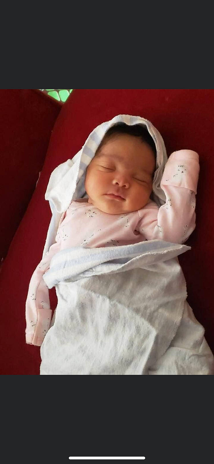 Bayleigh joined the competition — help win amazing prizes! baby, baby_sleeping, bedtime, birth, cheek, child, childbirth, comfort, linens, person, product, skin, sleep, smile, toddler