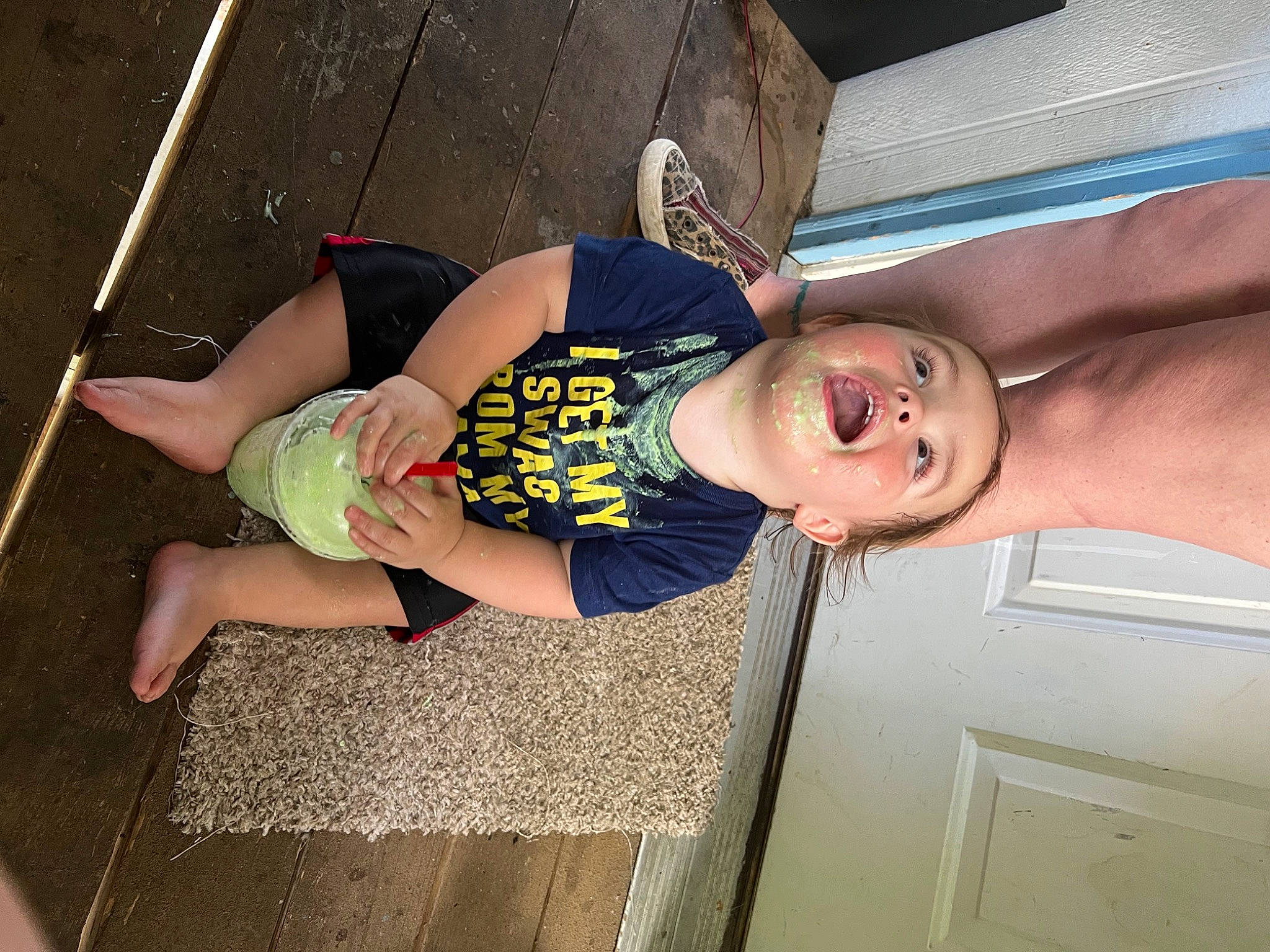 Archer joined the competition — help win amazing prizes! abdomen, balance, chest, door, elbow, eyewear, foot, fun, hat, human_leg, joint, knee, leisure, person, sandal, smile, sunglasses, t_shirt, thigh, trunk