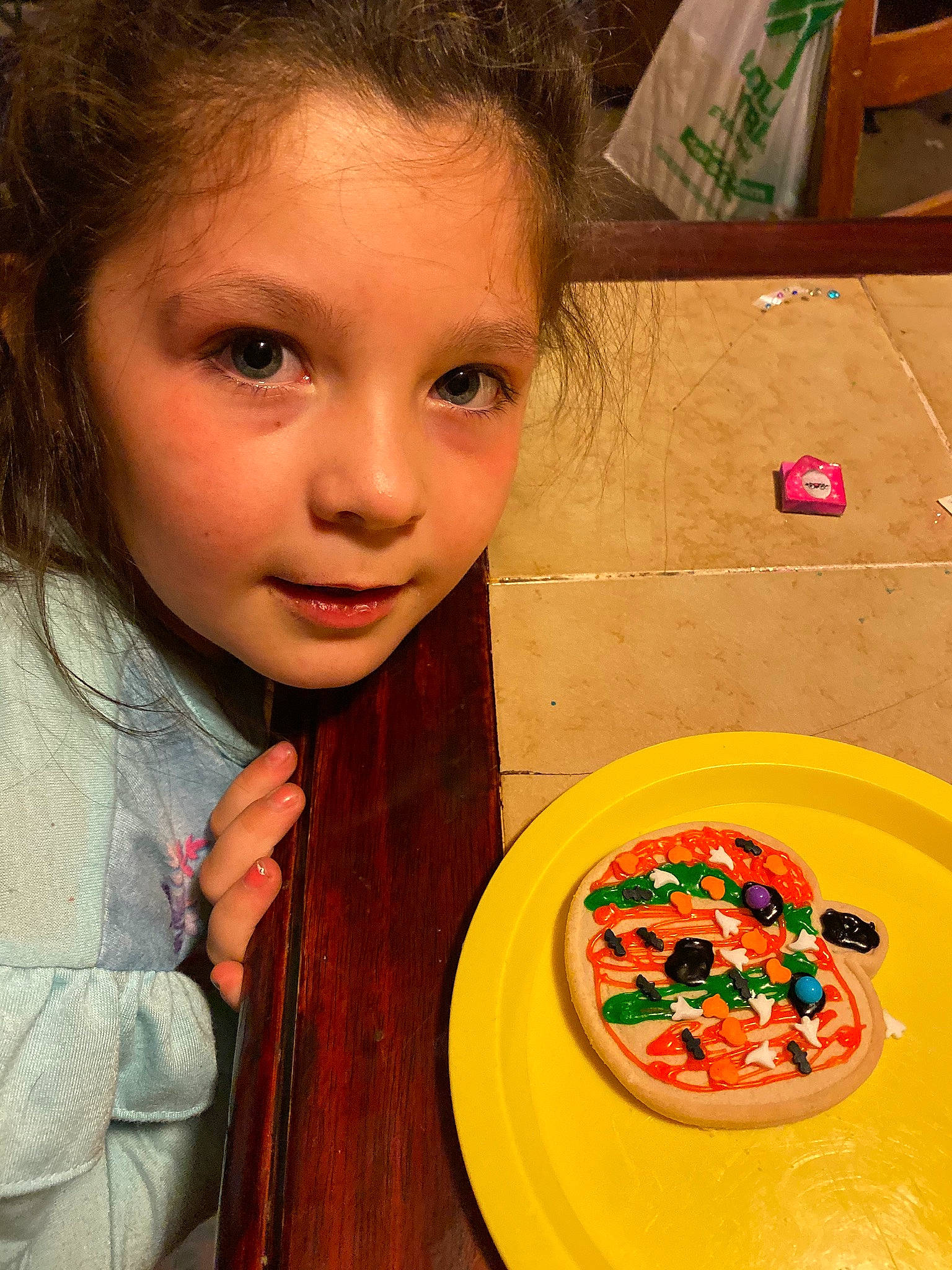 Paetyn is registered to the contest to win money with this photo: cake, child, comfort_food, cuisine, dessert, dish, ear, eating, food, person, sweetness, toddler