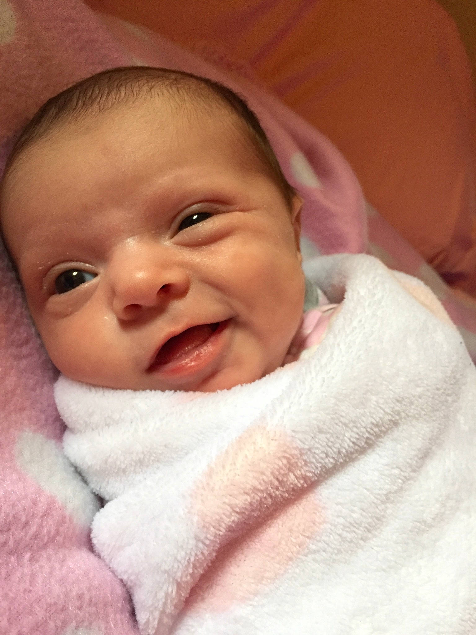 Gloria joined the competition — help win amazing prizes! baby, baby_making_funny_faces, beauty, cheek, child, chin, close_up, eye, eyebrow, face, facial_expression, forehead, head, lip, mouth, nose, person, pink, skin, smile