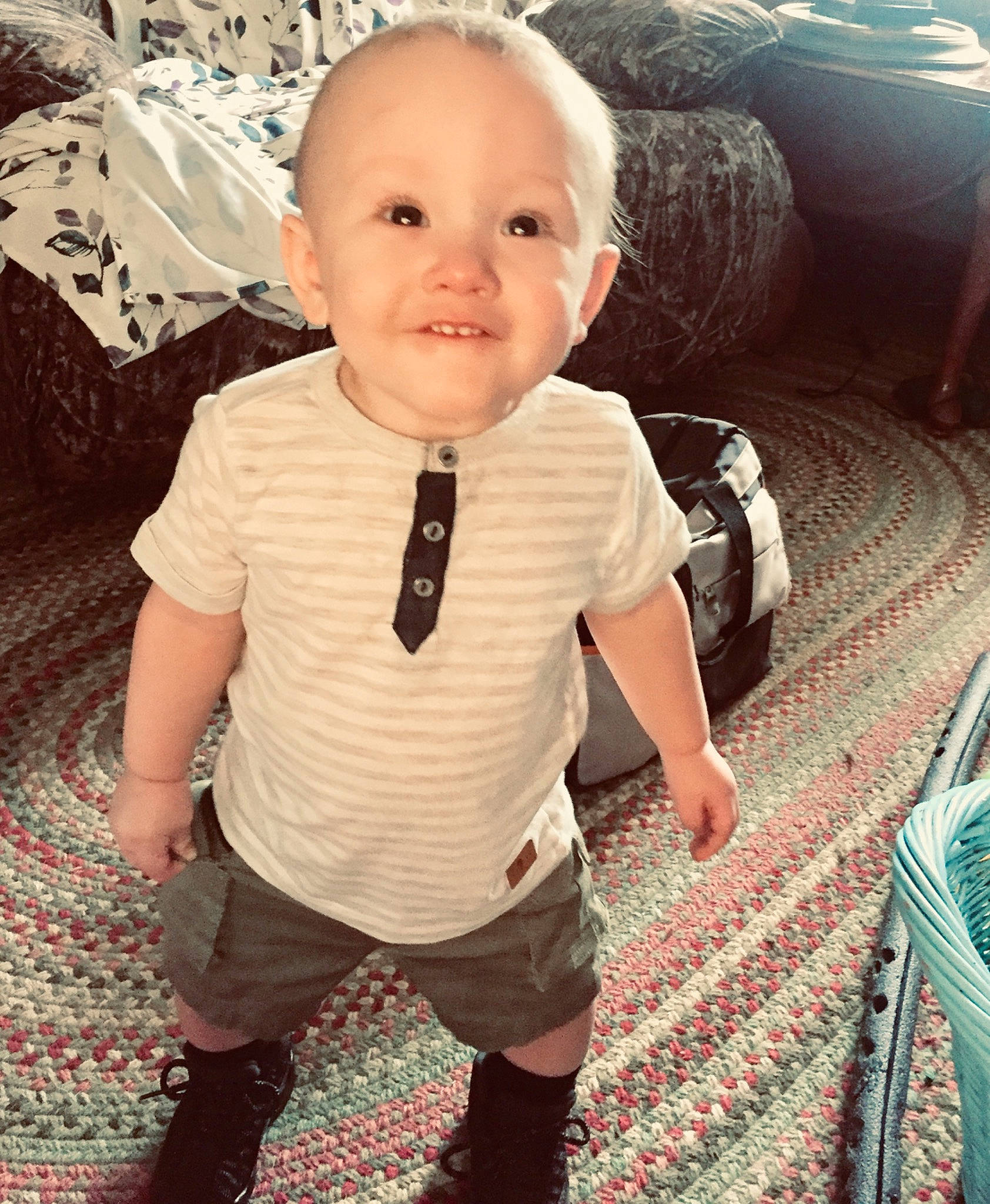 Brayden is registered to the contest to win money with this photo: baby, cheek, child, cool, eye, face, happy, head, nose, person, skin, smile, toddler, vacation