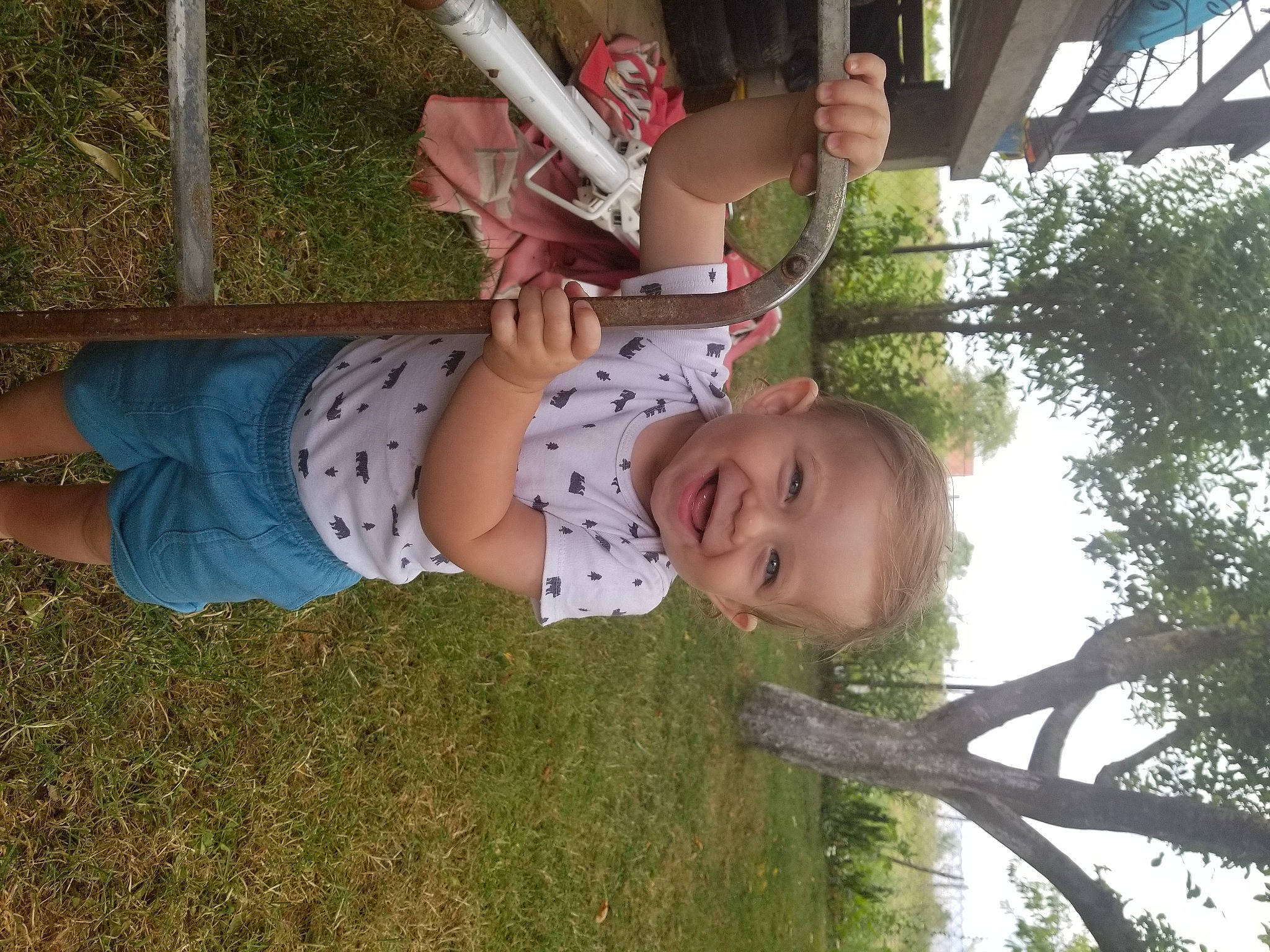 Noa joined the competition — help win amazing prizes! baby, baby_toddler_clothing, child, fun, grass, happy, hat, human_leg, joy, leisure, pattern, people_in_nature, person, plant, play, smile, sun_hat, thigh, thumb, toddler