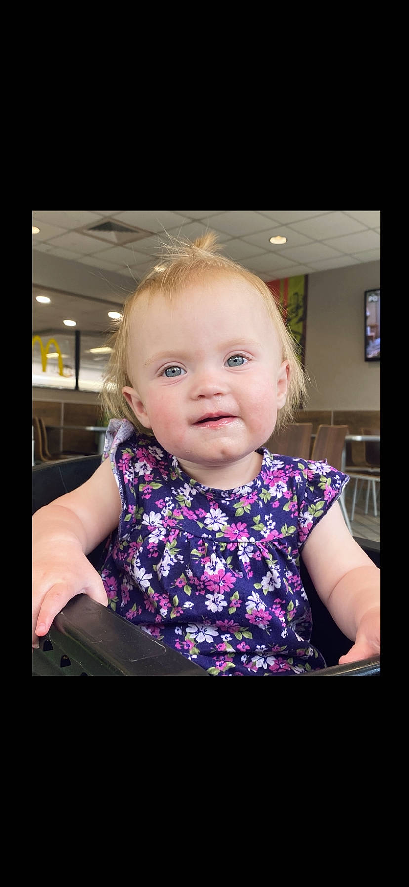 Libby joined the competition — help win amazing prizes! baby, baby_toddler_clothing, cheek, child, eyebrow, eyelash, flash_photography, fun, happy, iris, lip, magenta, person, pink, purple, sitting, skin, sleeve, smile, t_shirt