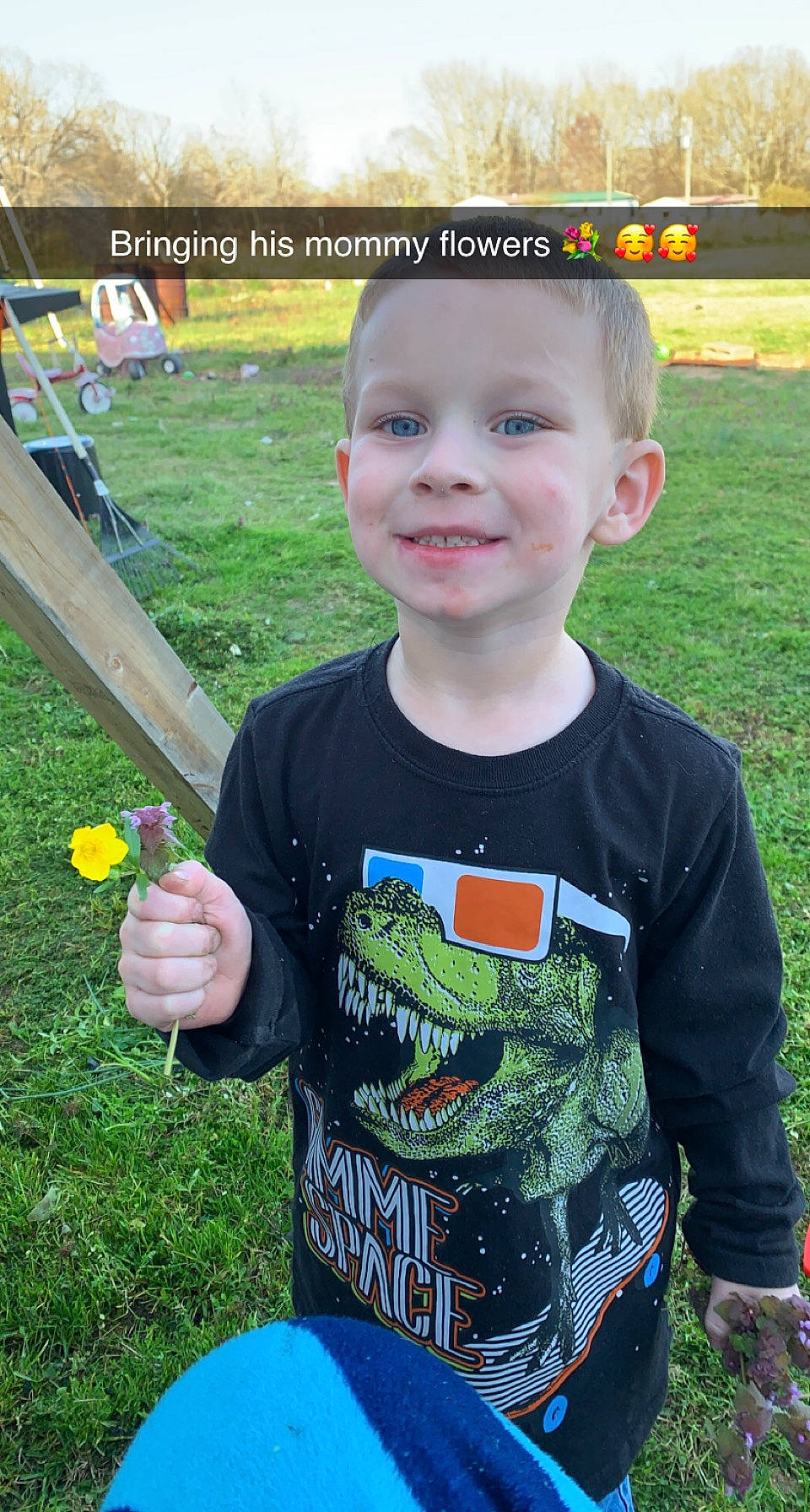 William joined the competition — help win amazing prizes! child, cool, flower, fun, grass, grass_family, grassland, happy, joy, lawn, leaf, leisure, pattern, people_in_nature, person, petal, plant, recreation, sleeve, smile