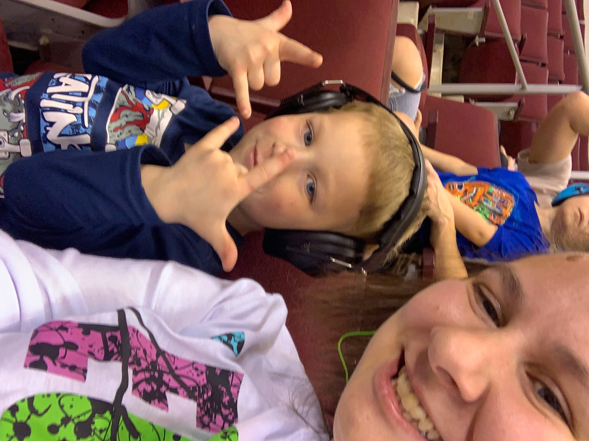 William is registered to the contest to win money with this photo: cheek, child, community, eyebrow, eyelash, fun, hairstyle, happy, human, joy, leisure, mammal, mouth, nose, person, skin, smile, social_group, summer, t_shirt