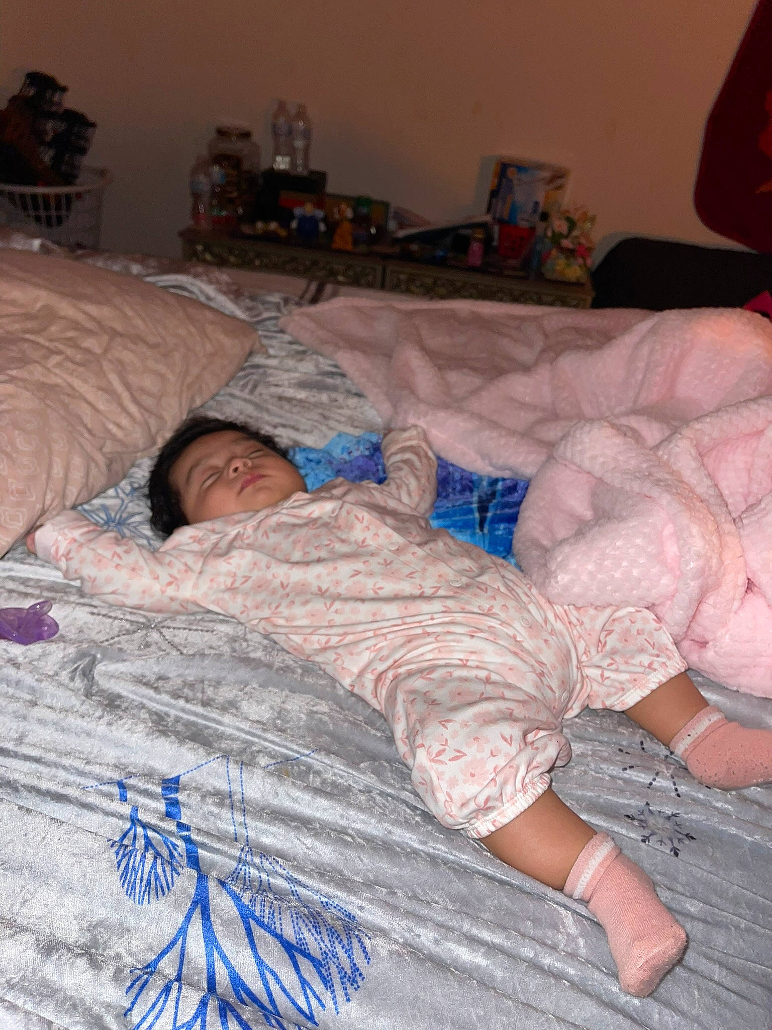 Aiyanna joined the competition — help win amazing prizes! baby, bed, bed_sheet, bedding, bedroom, bedtime, child, comfort, couch, event, furniture, human_leg, linens, living_room, nap, person, room, textile, thigh, toddler