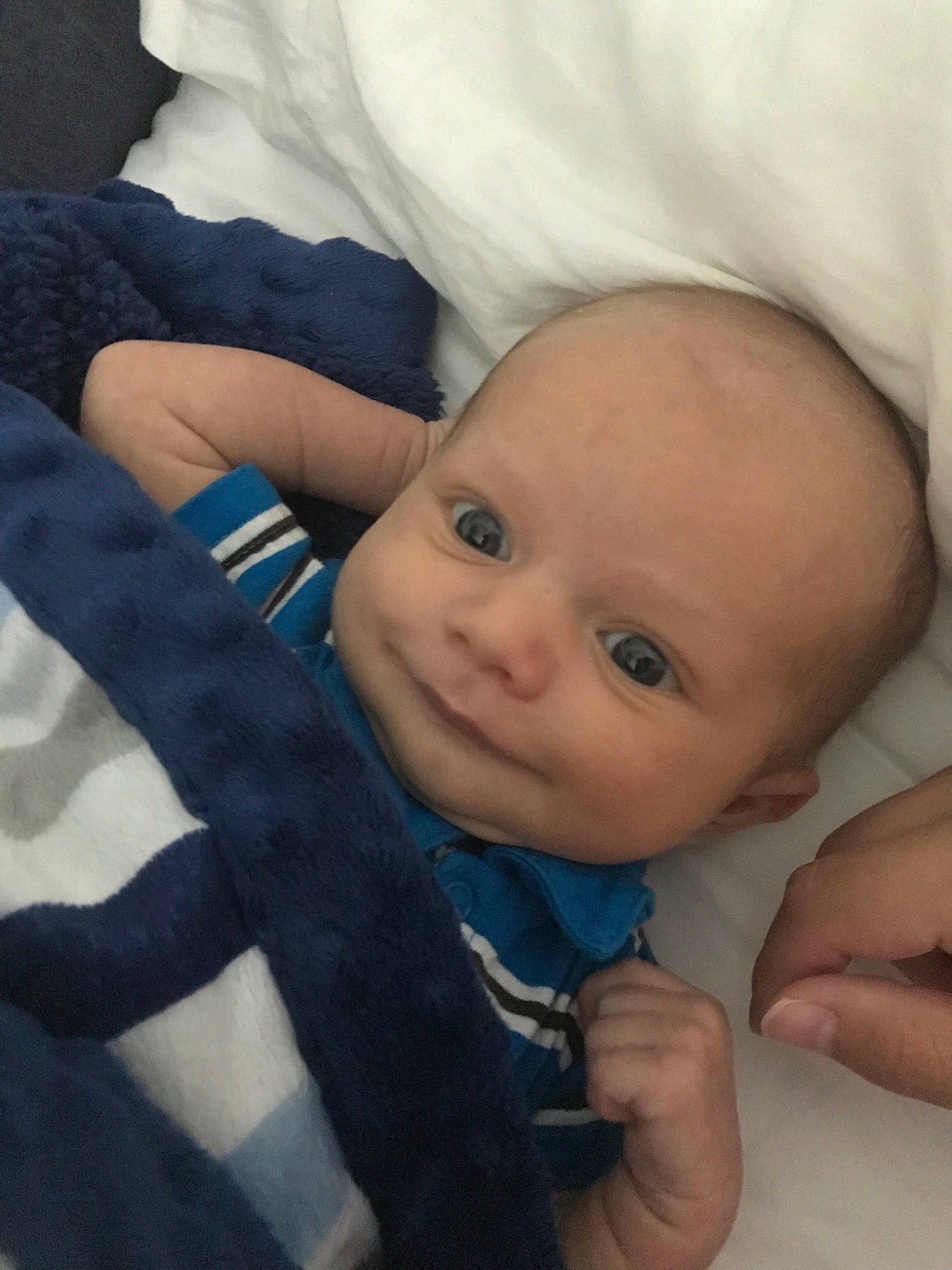 Clark joined the competition — help win amazing prizes! baby, cheek, child, eye, eyebrow, face, finger, forehead, hand, head, iris, linens, lip, mouth, nose, person, product, skin, smile, thumb