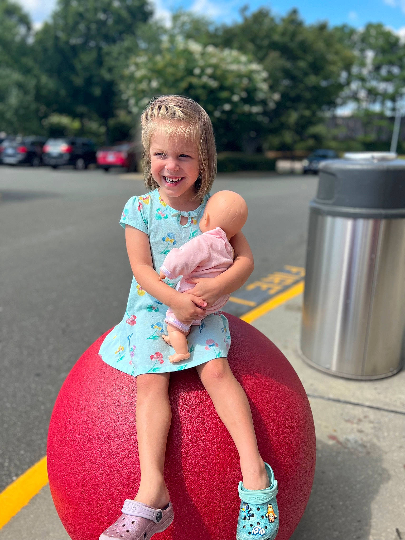 Vivian joined the competition — help win amazing prizes! baby_toddler_clothing, child, fun, grass, hairstyle, happy, joy, leg, leisure, people, person, pink, recreation, shoe, sky, smile, sneakers, summer, thigh, toddler