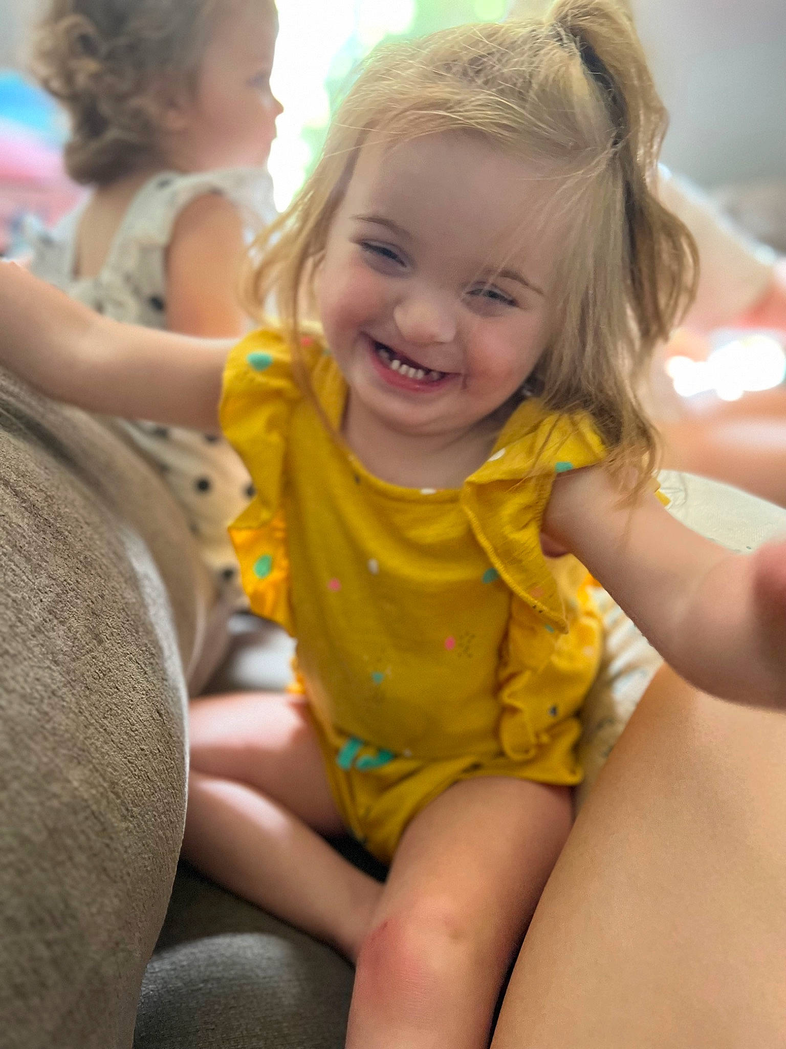 Fallon joined the competition — help win amazing prizes! cheek, eye, face, facial_expression, hair, hairstyle, hand, happy, head, human_body, iris, joy, leg, light, organ, person, photograph, skin, smile, sunlight