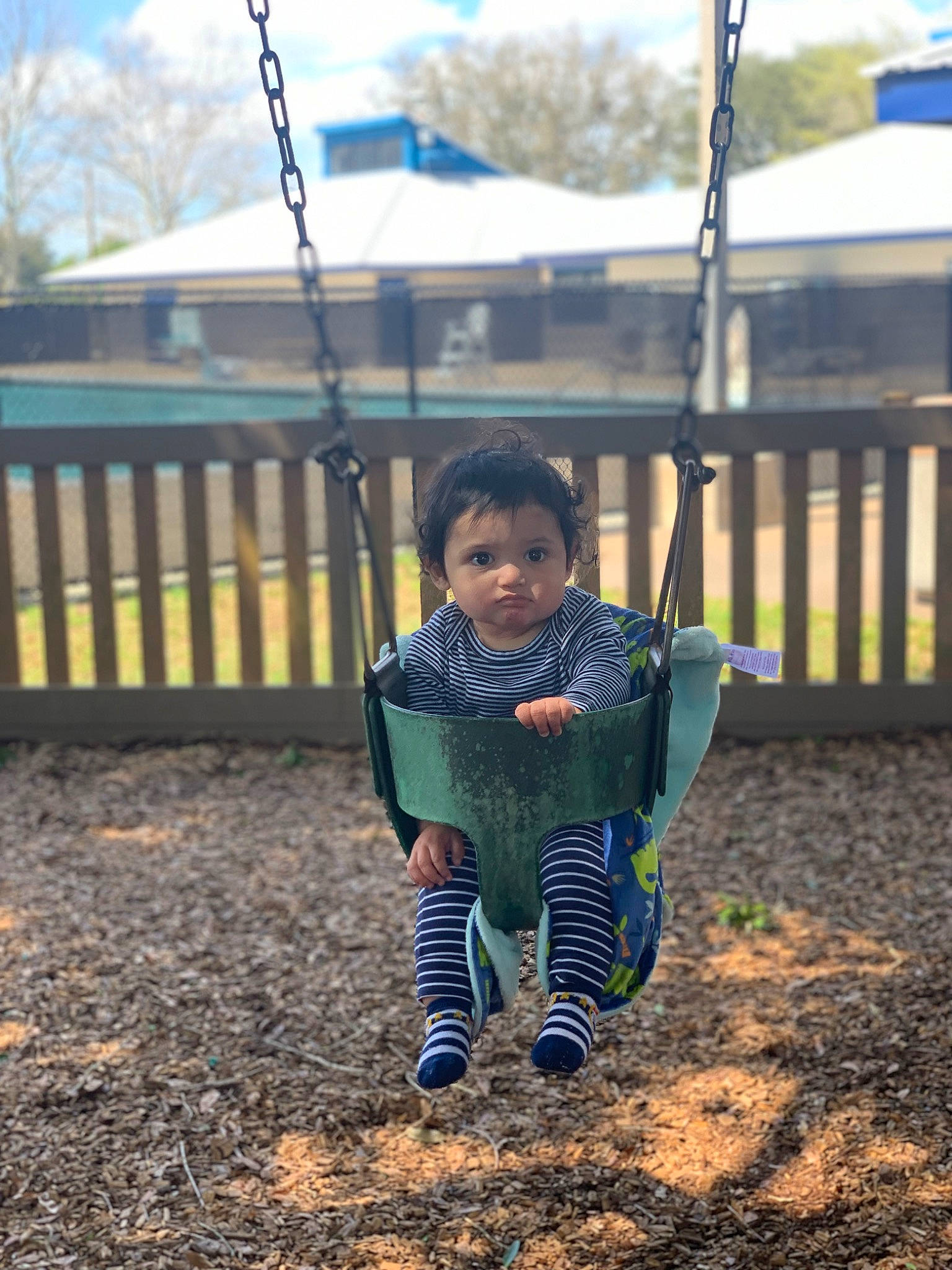 Gabriel joined the competition — help win amazing prizes! city, electric_blue, eye, face, fun, grass, happy, human_body, landscape, leaf, leisure, people_in_nature, person, plant, recreation, sky, soil, swing, toddler, tree