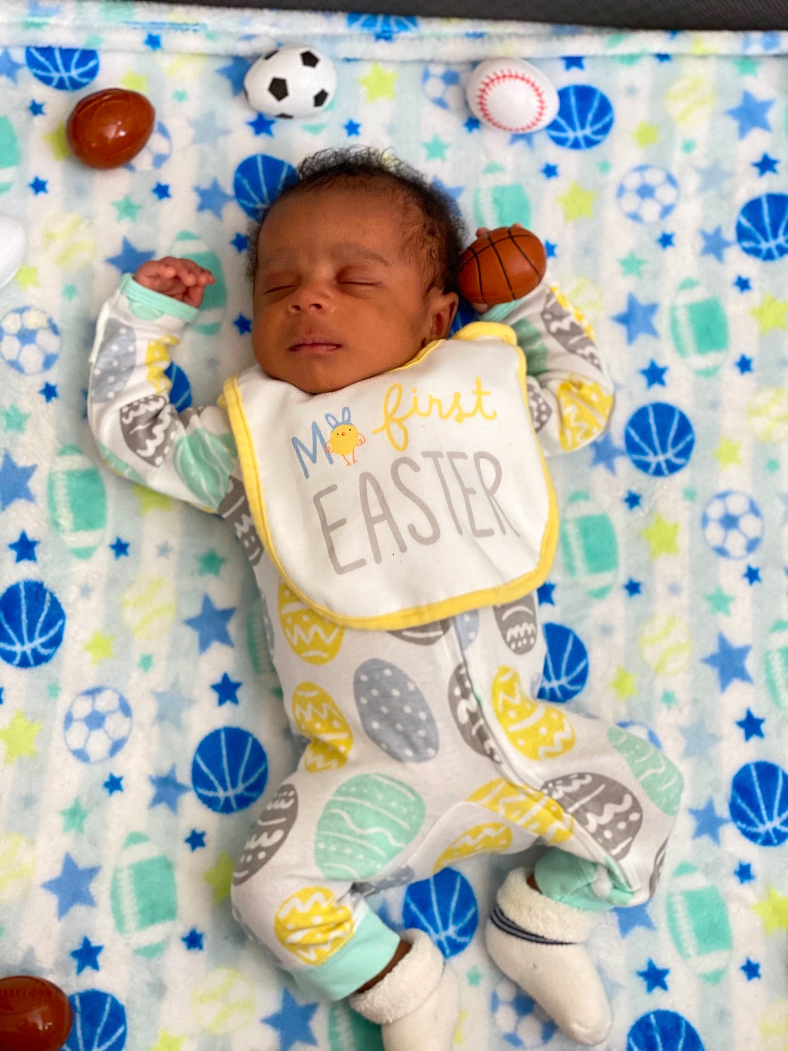 Mason joined the competition — help win amazing prizes! baby, baby_products, baby_sleeping, baby_toddler_clothing, baby_toys, bedding, bedtime, blue, child, comfort, font, fun, happy, linens, pattern, person, room, sleeve, textile, toddler