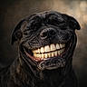 Enzo joined the competition — help win amazing prizes! animal, background, black_dog, canine, close_up, closed_eyes, cute, dog, expression, face, funny, fur, happy, muzzle, pet, portrait, smiling, snout, studio_light, teeth