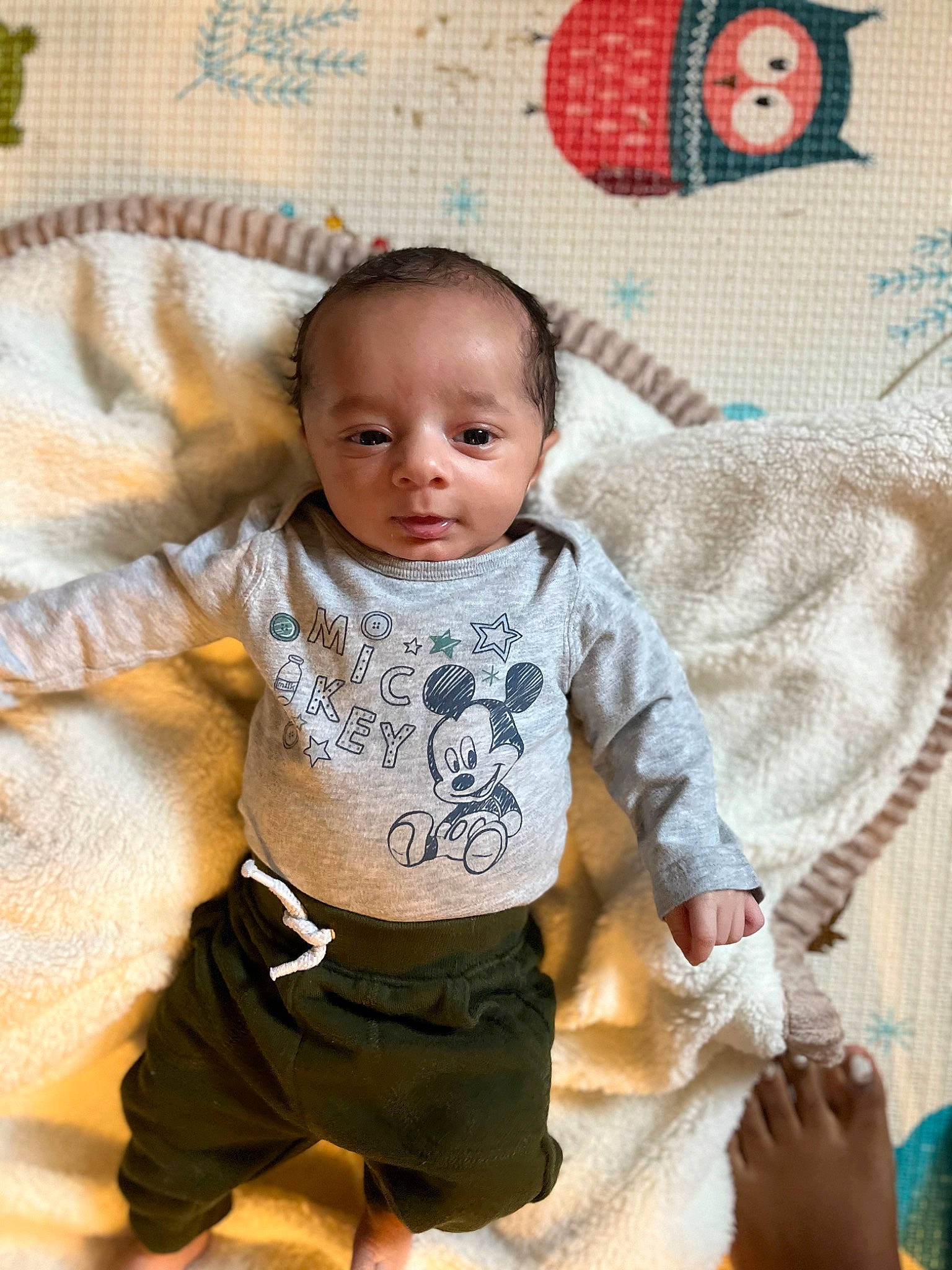 Xander joined the competition — help win amazing prizes! baby, baby_products, baby_toddler_clothing, cheek, child, comfort, couch, eye, happy, linens, pattern, person, product, room, sitting, skin, sleeve, t_shirt, textile, toddler