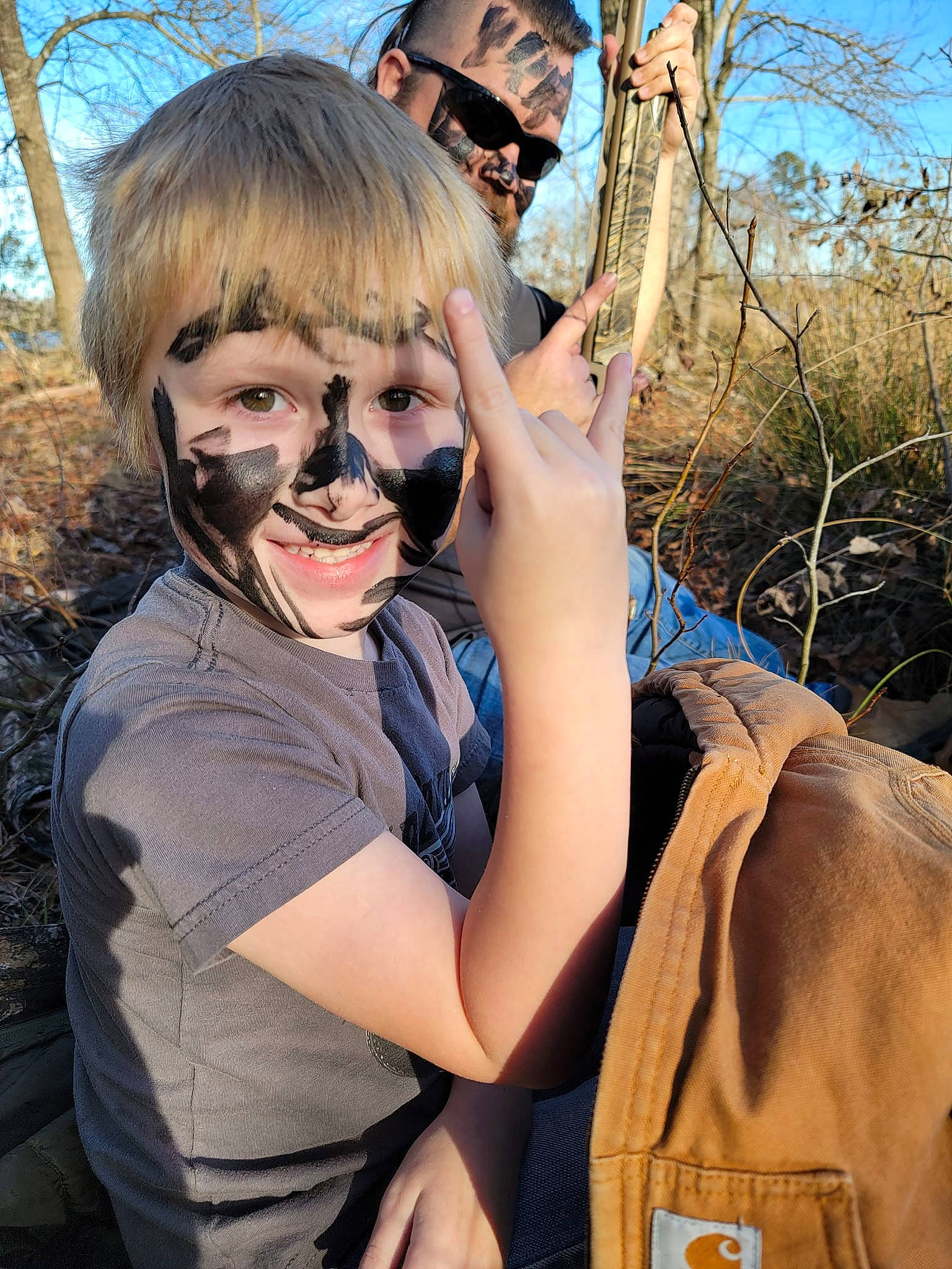 Jaxton joined the competition — help win amazing prizes! arm, beard, cool, eyewear, fun, gesture, goggles, grass, hairstyle, hand, happy, hat, leisure, person, personal_protective_equipment, sky, smile, sunglasses, t_shirt, tree