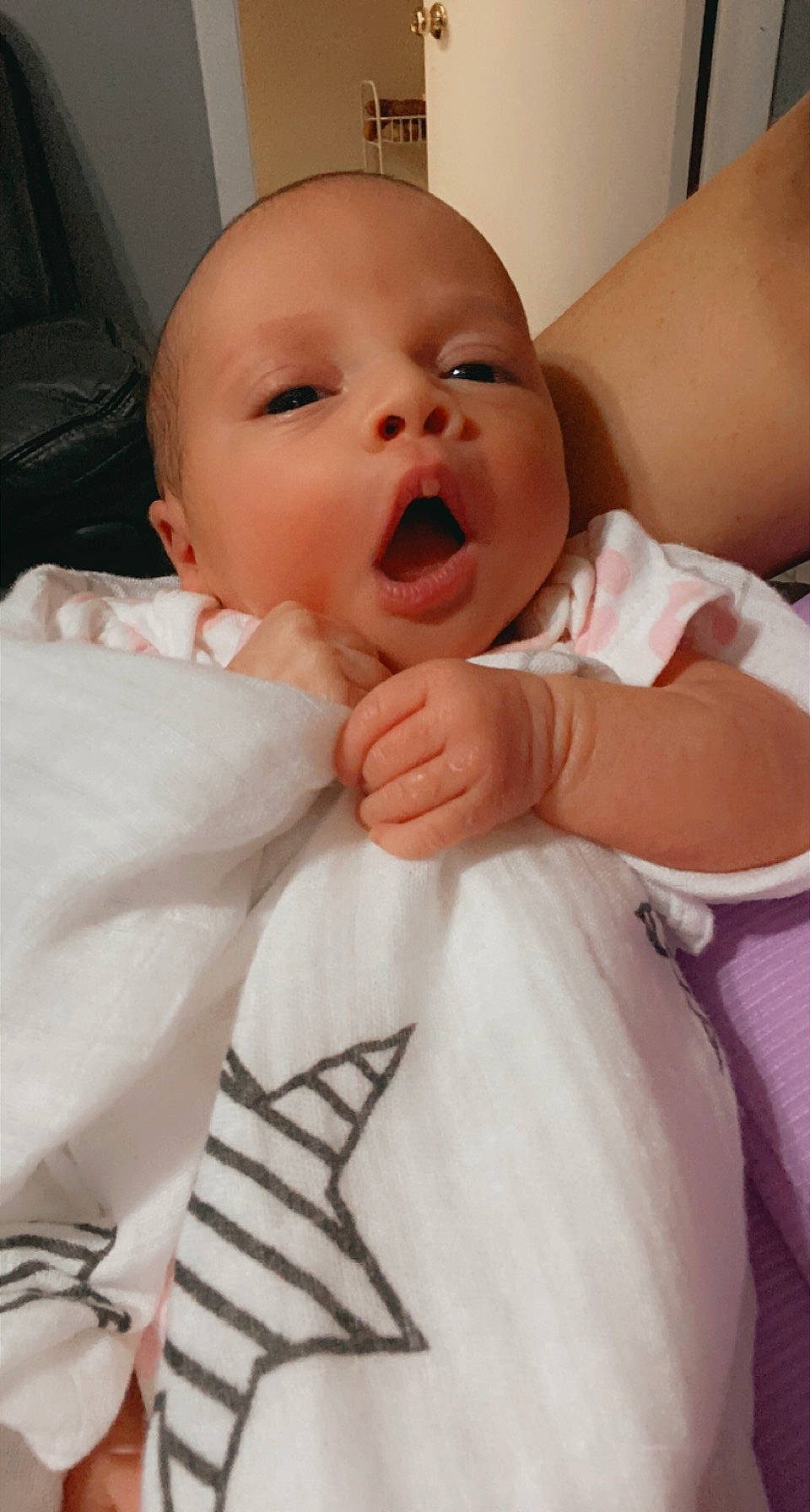 Sophia joined the competition — help win amazing prizes! baby, baby_toddler_clothing, cheek, child, chin, comfort, eyebrow, finger, fun, gesture, happy, linens, lip, mouth, nose, person, skin, sleeve, smile, thumb