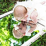 Nova joined the competition — help win amazing prizes! baby, reflection, mirror, outdoor, grass, greenery, headband, dress, infant, curious, nature, closeup, portrait, child, face, skin, cute, young, exploring, sunlight