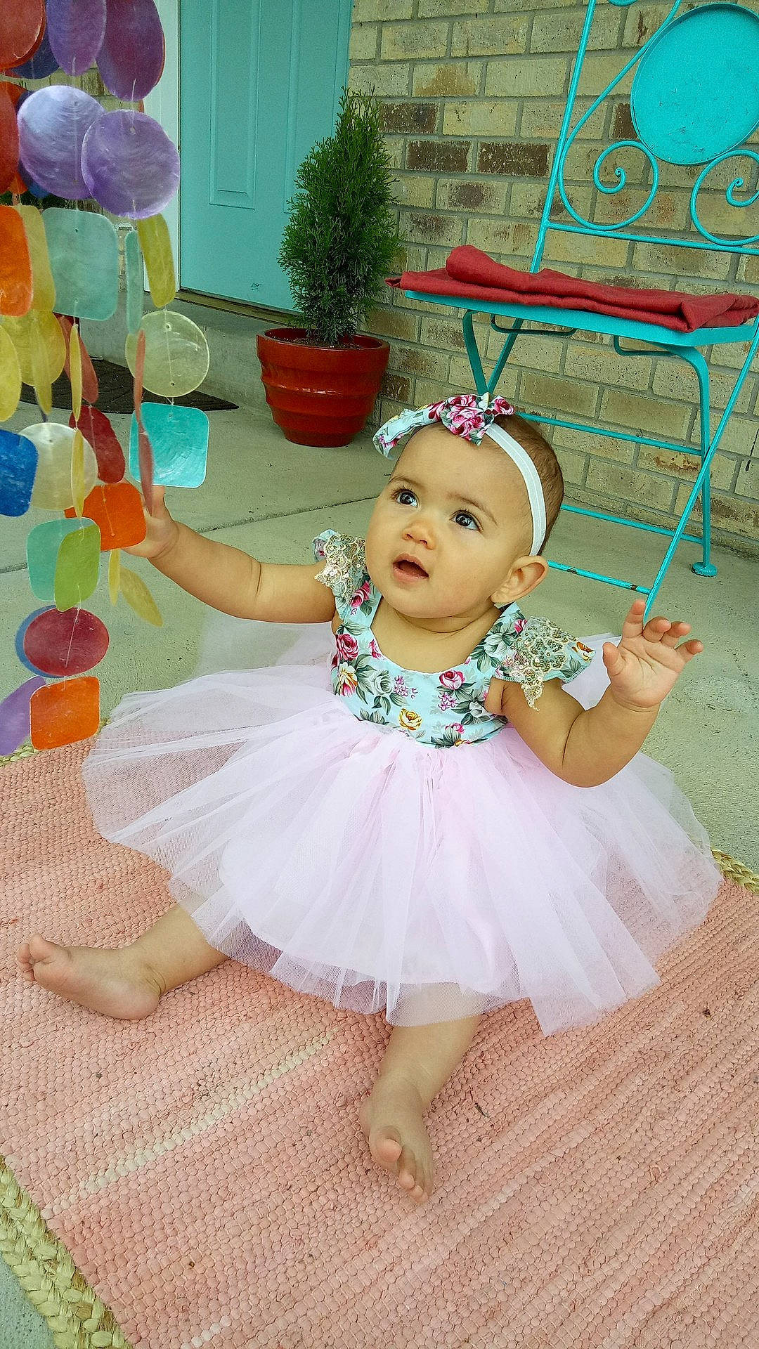 Noella joined the competition — help win amazing prizes! child, dance_dress, flooring, fun, girl, hair_accessory, happiness, headwear, infant, person, pink, play, skin, toddler